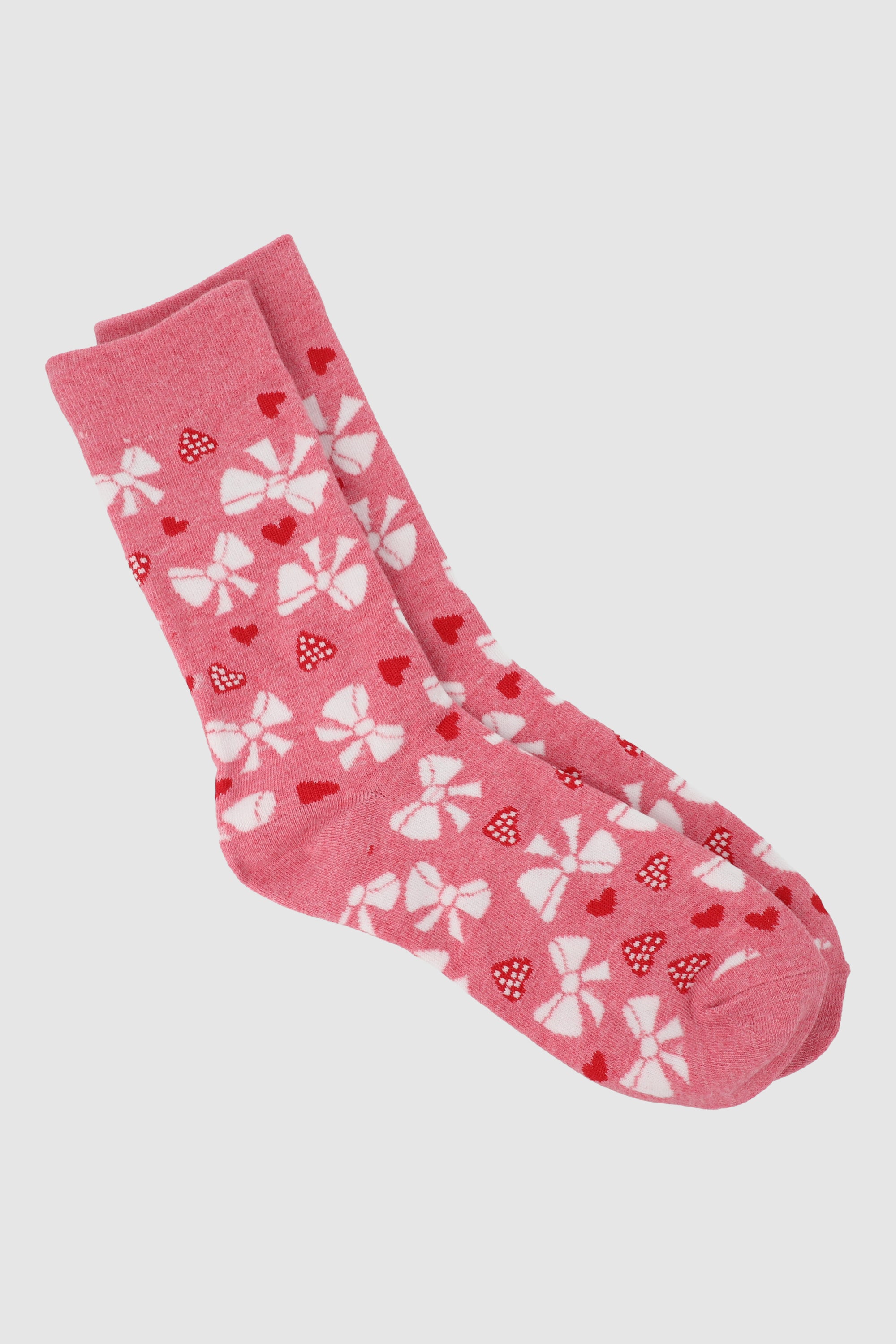 Calcetin moño corazones ROSA
