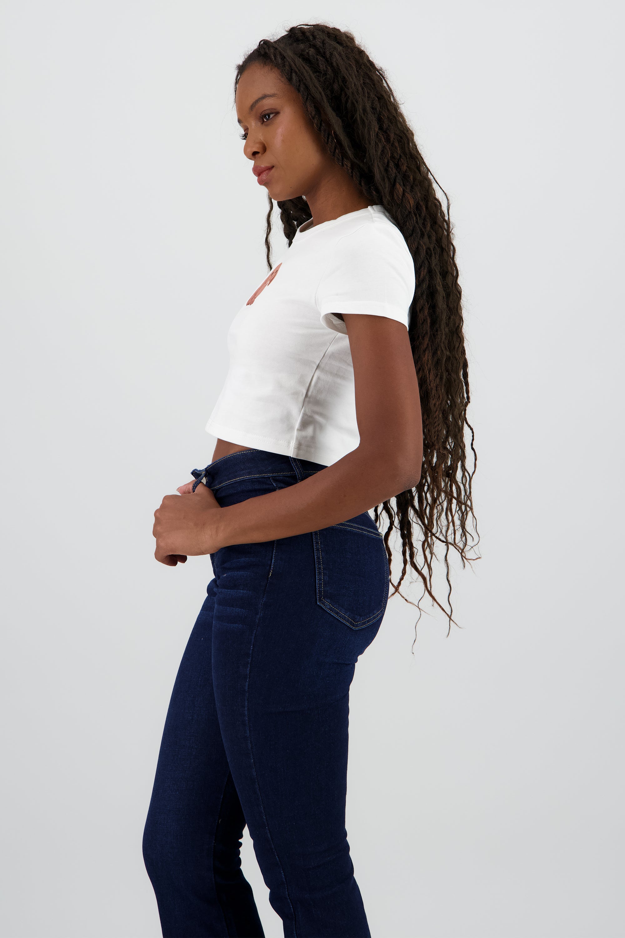 Playera manga corta estampado conejo BLANCO