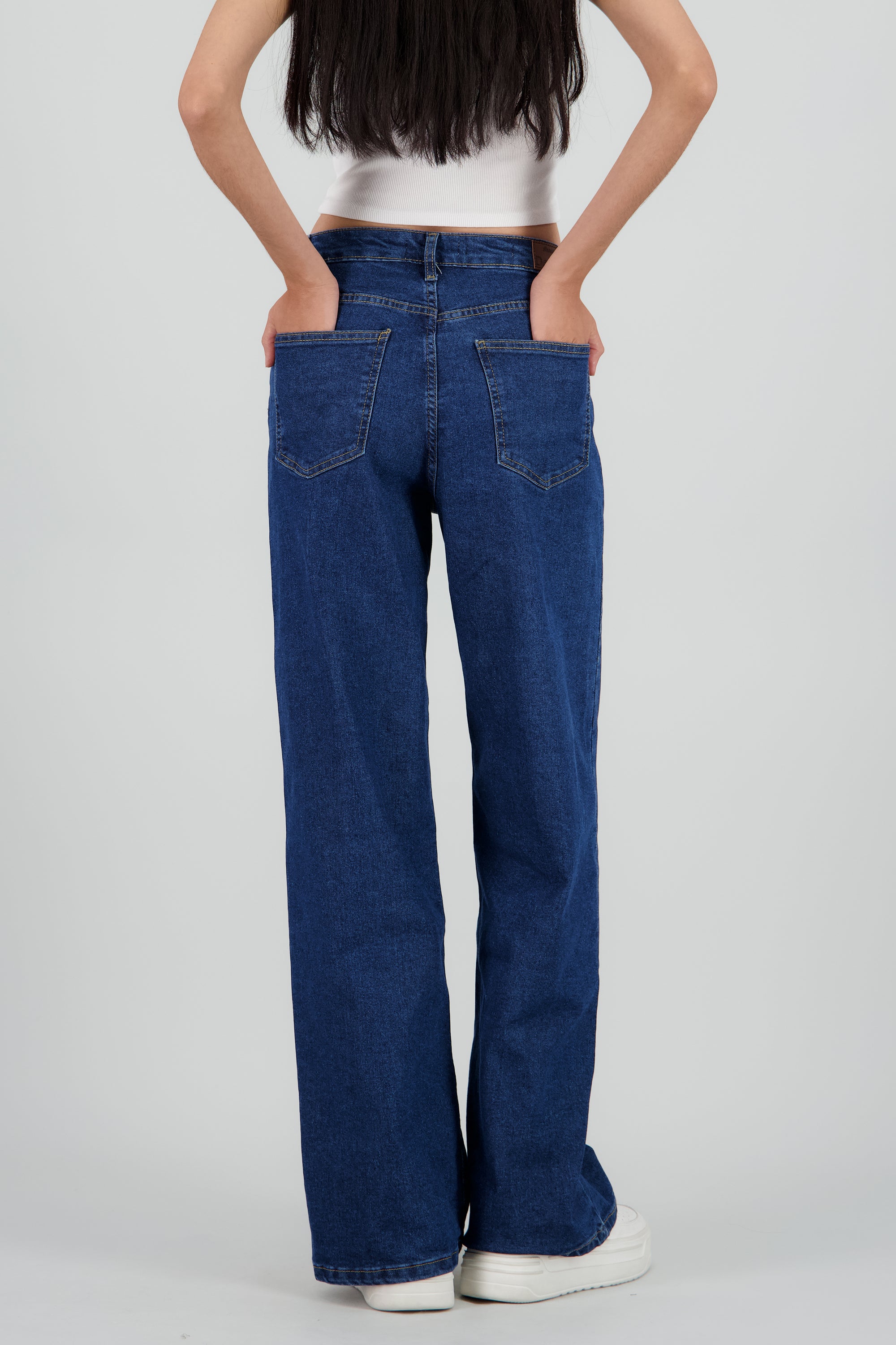 Jeans wide leg amplios DARK WASH