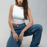 Jeans wide leg amplios