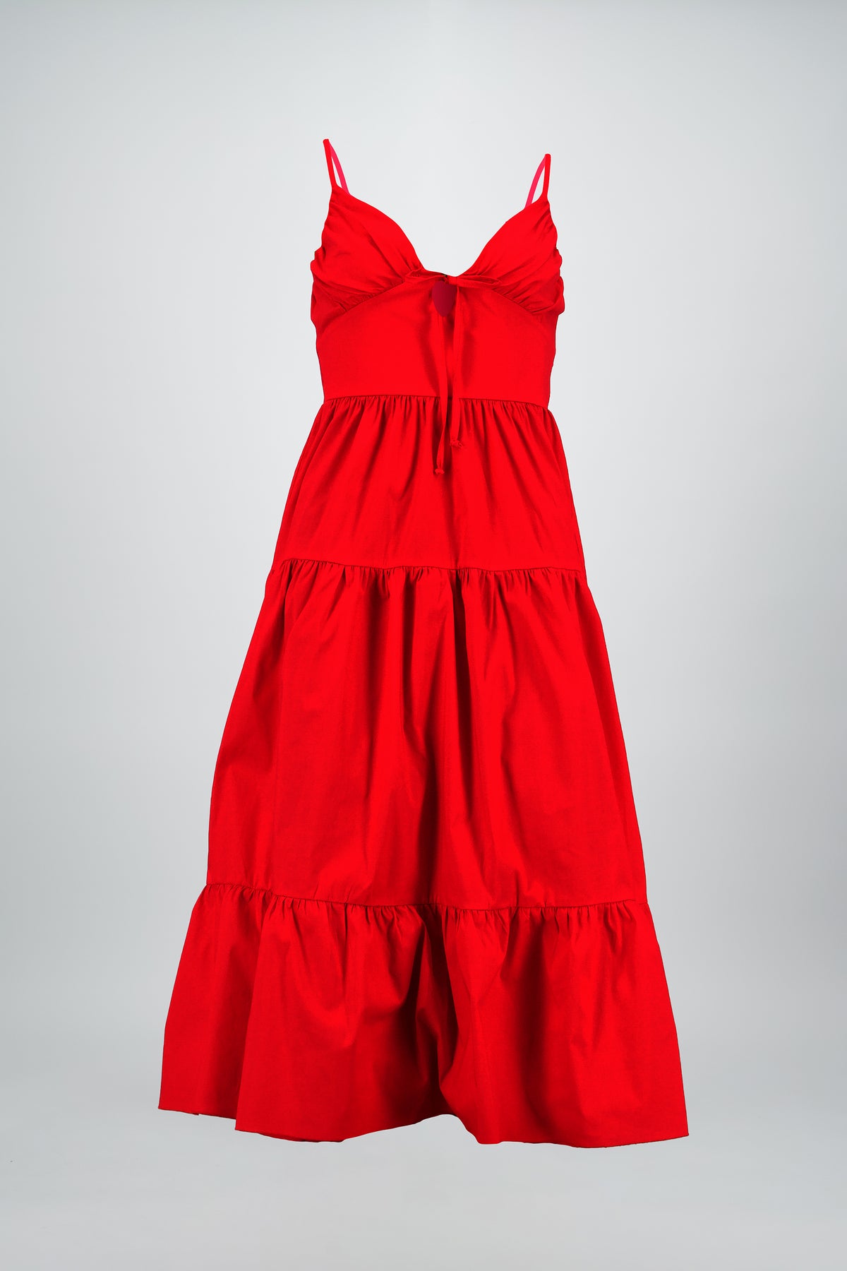 Vestido maxi tirantes olanes