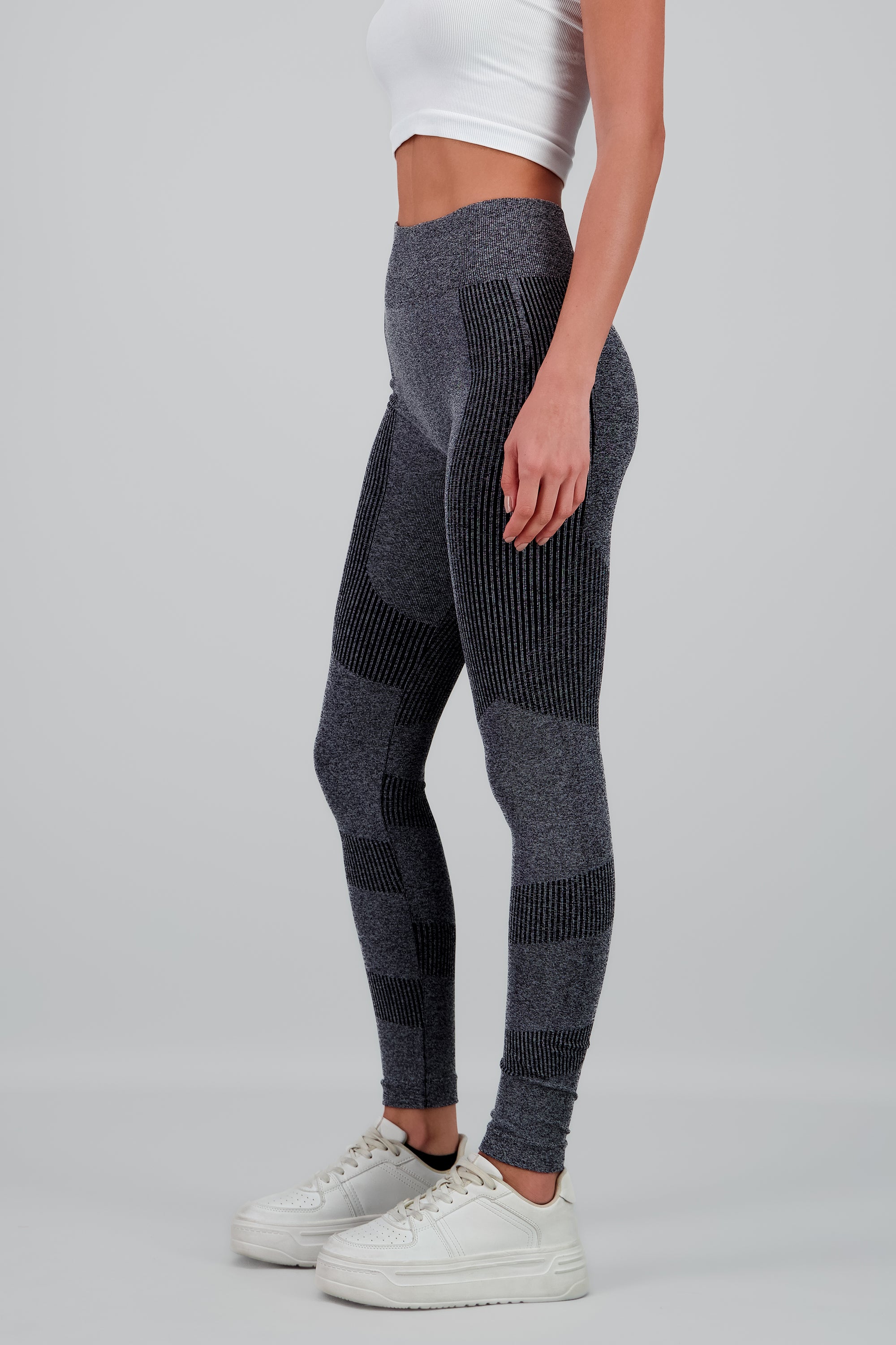 Leggings seamless detalle pretina GRIS