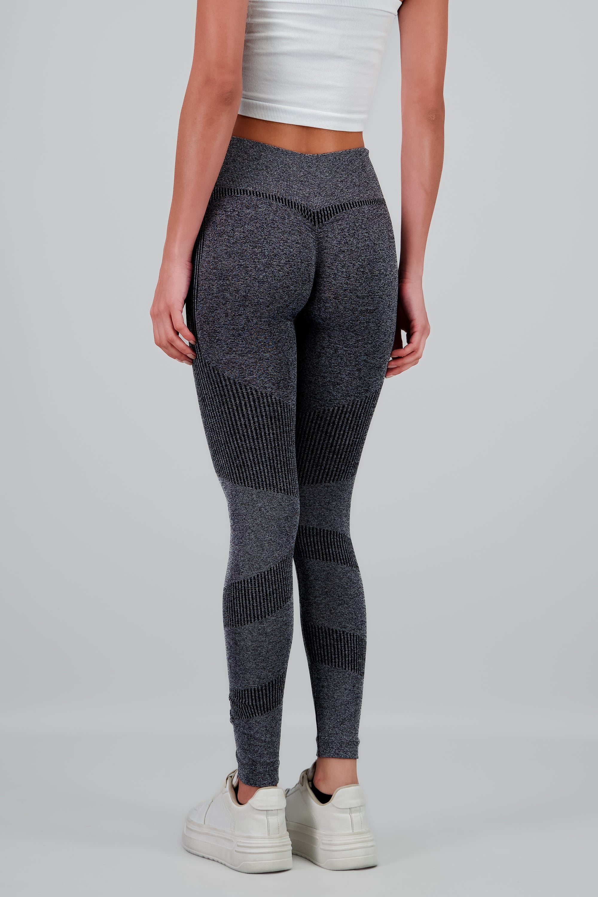 Leggings seamless detalle pretina GRIS