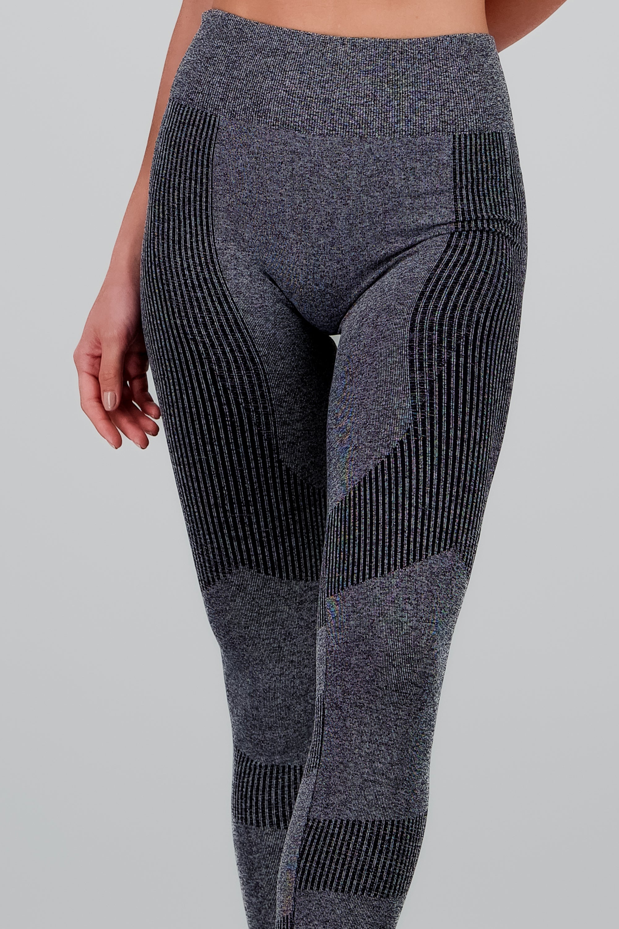 Leggings seamless detalle pretina GRIS