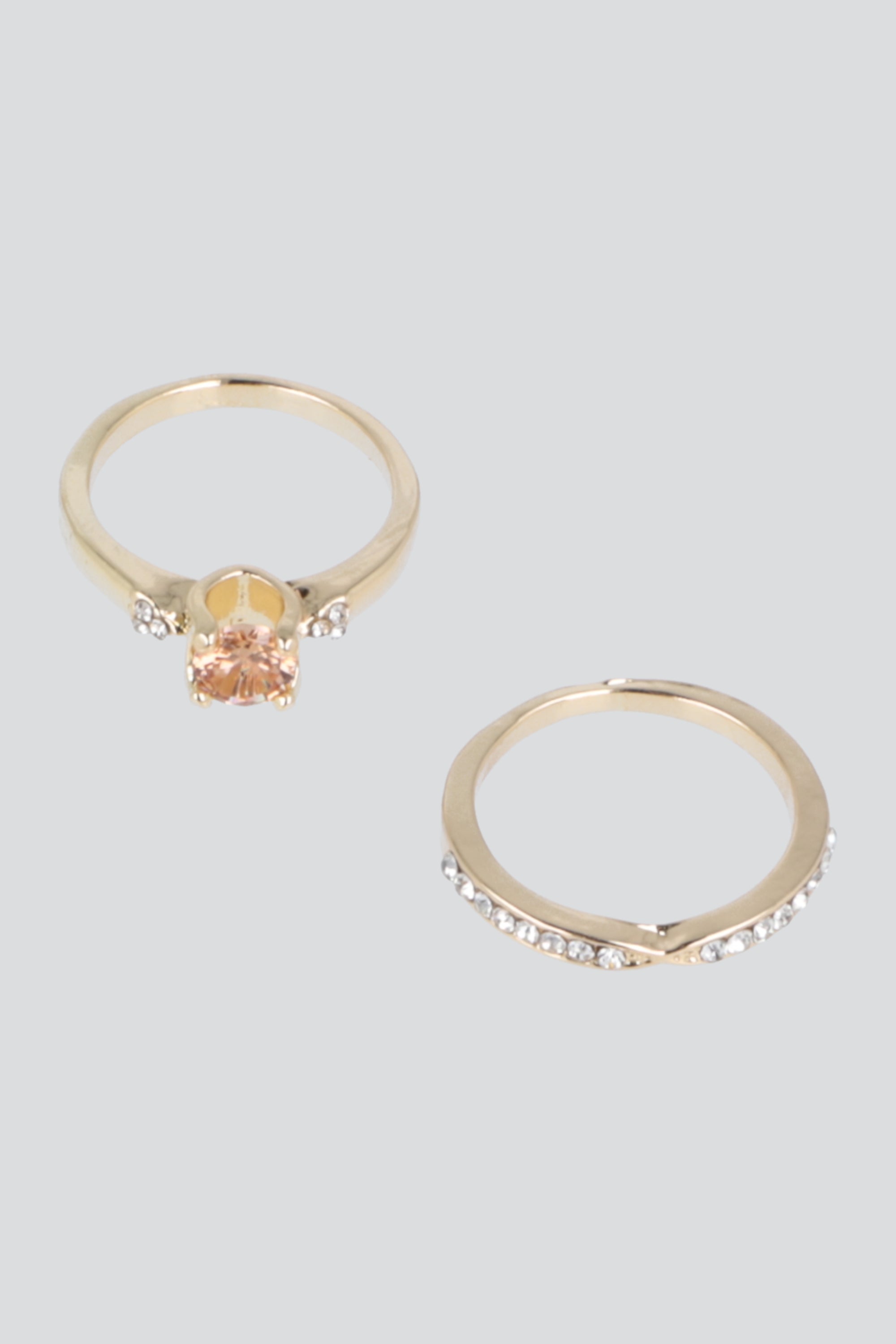 Anillo 2 lineas brillo AMBAR