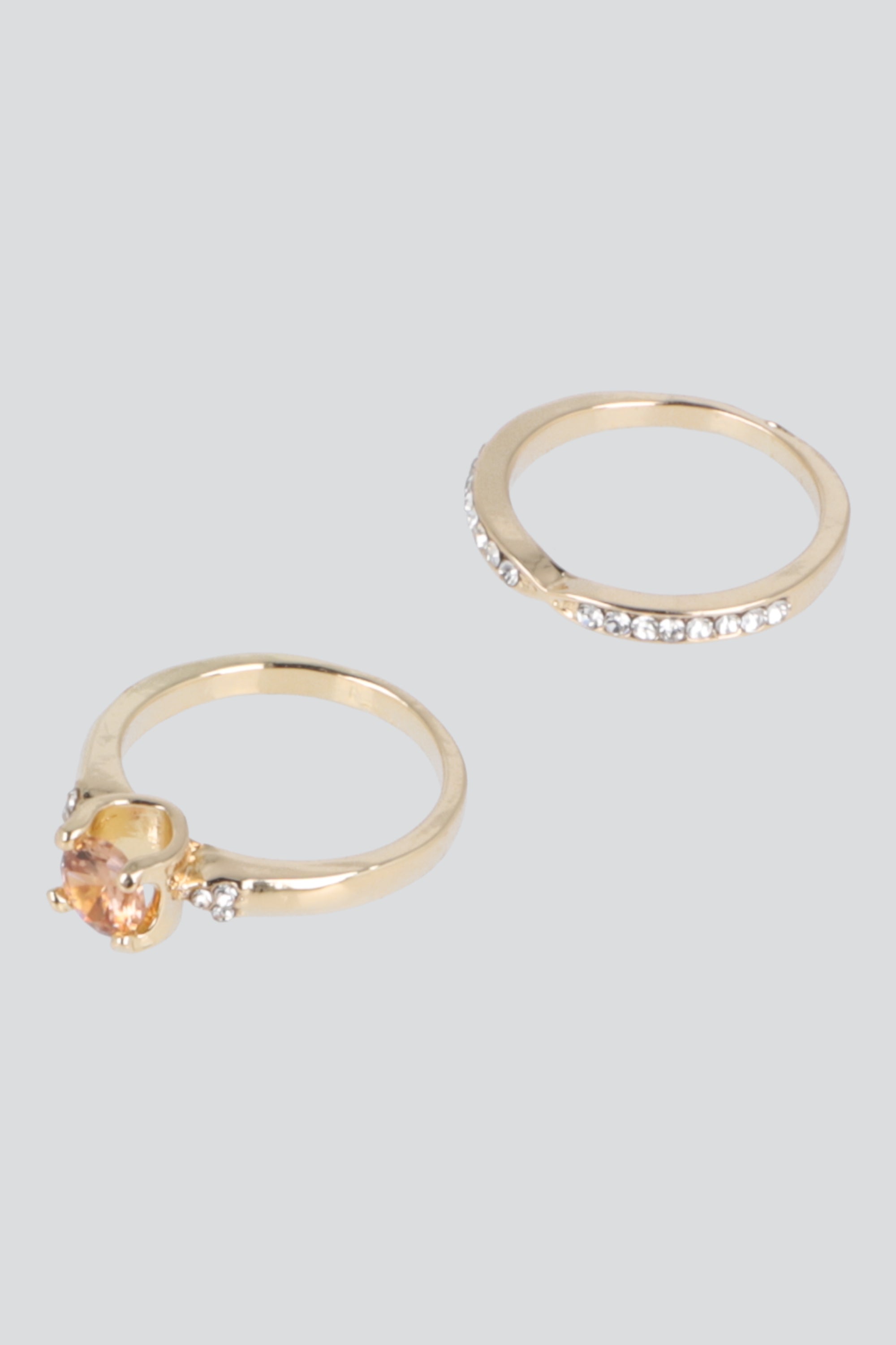 Anillo 2 lineas brillo AMBAR