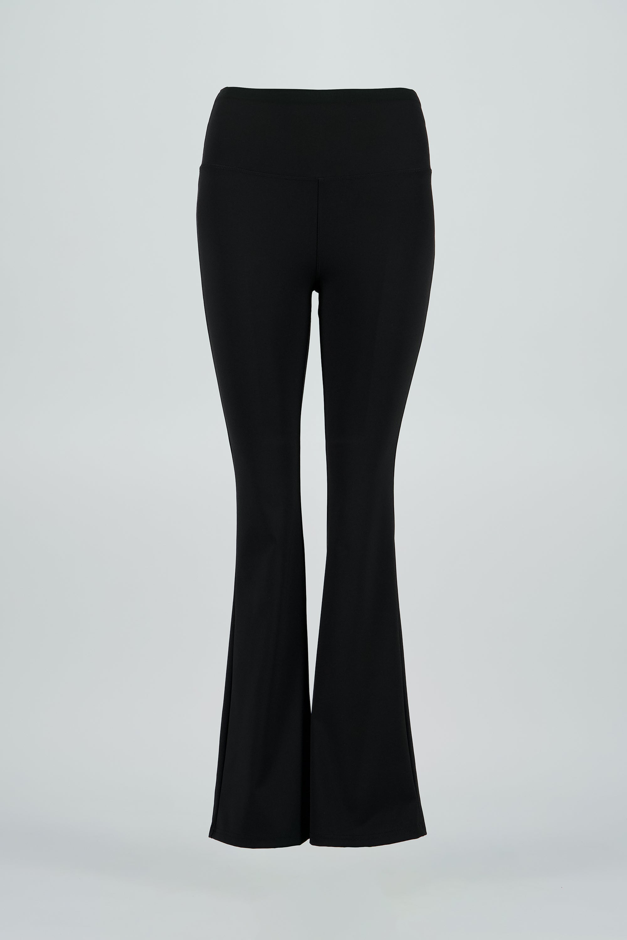 Pantalones suaves flare lisos NEGRO