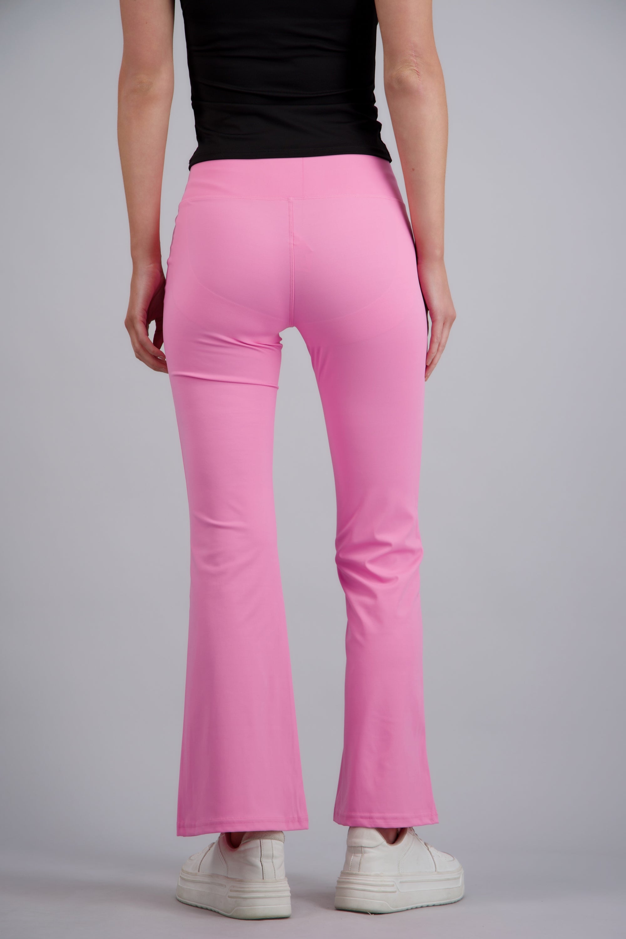 Leggings flare lisos ROSA BRILLANTE