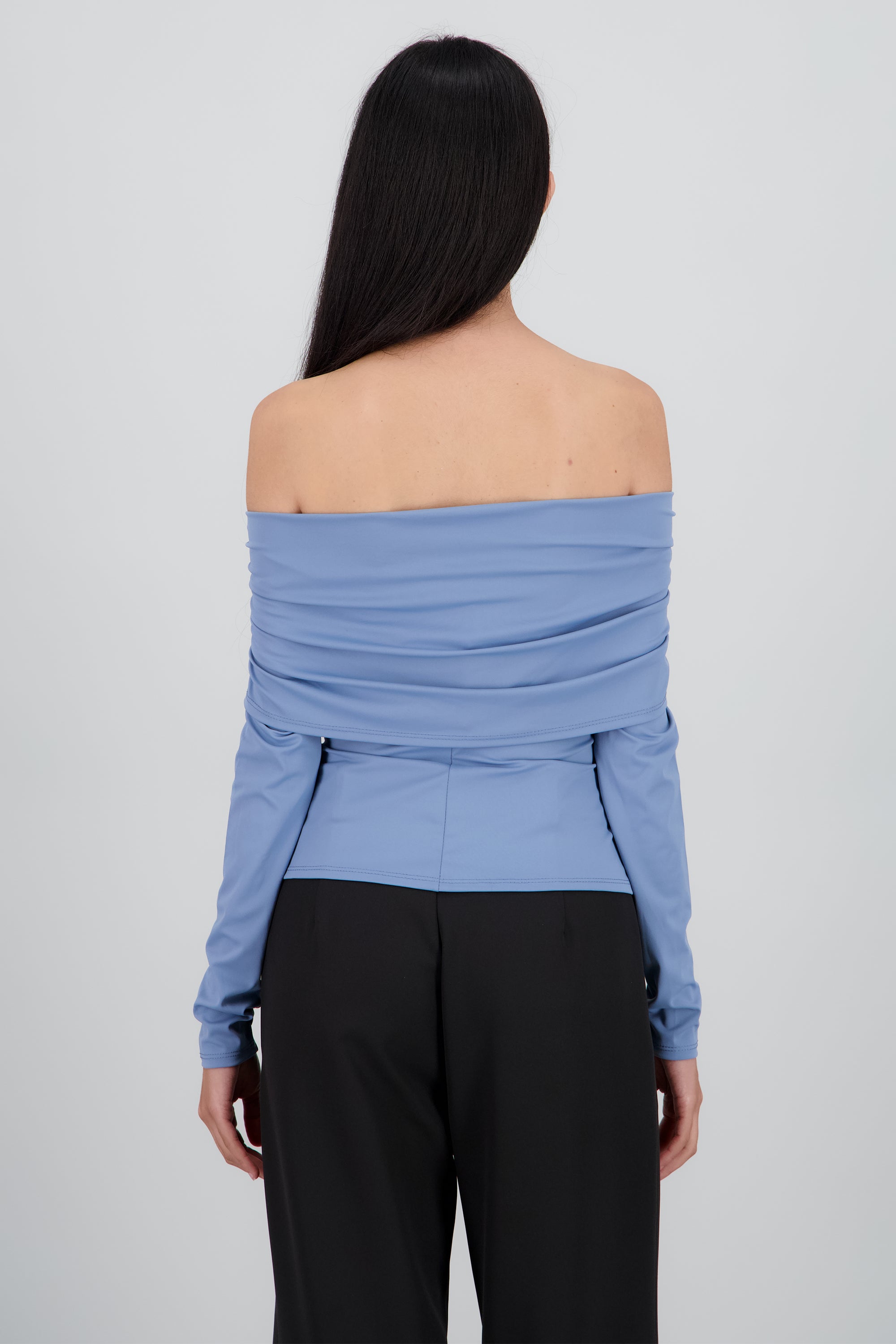 Top m/l doblez plisado Hypsters AZUL CIELO