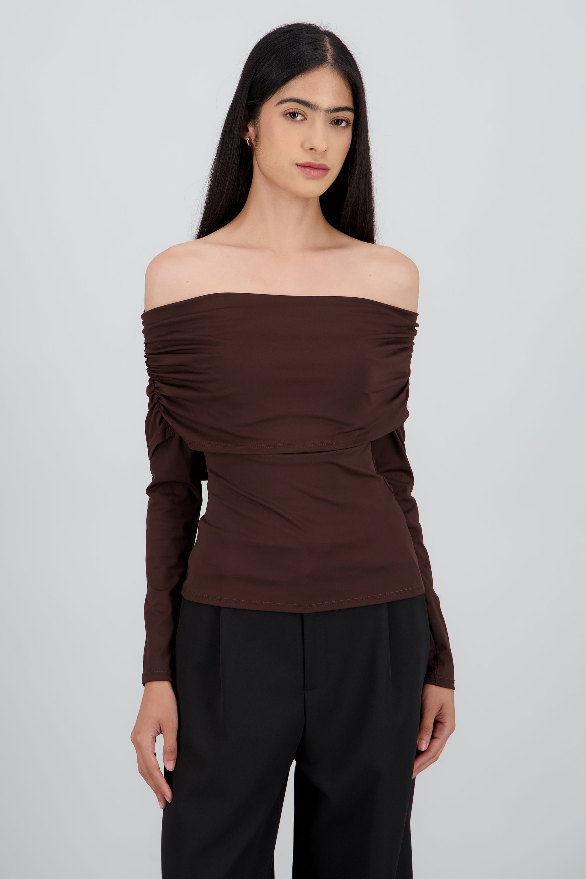Top m/l doblez plisado Hypsters CHOCOLATE