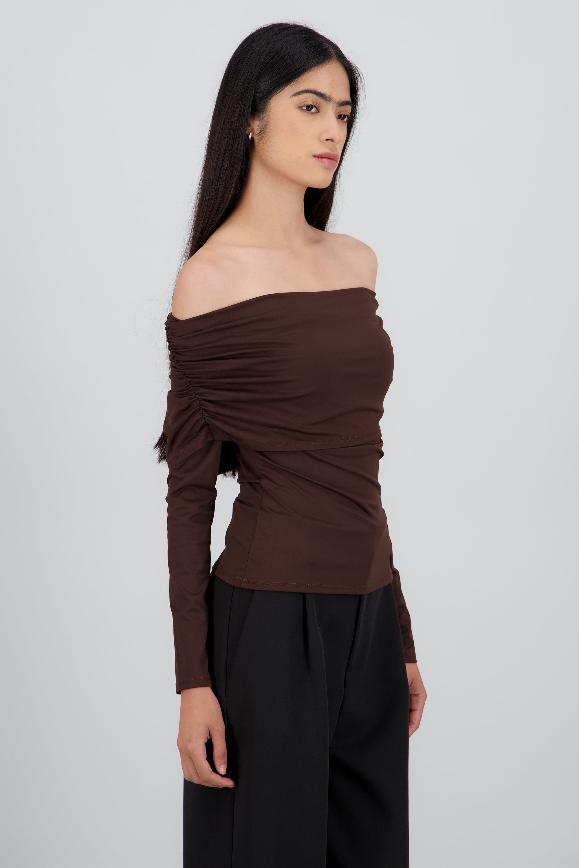 Top m/l doblez plisado Hypsters CHOCOLATE
