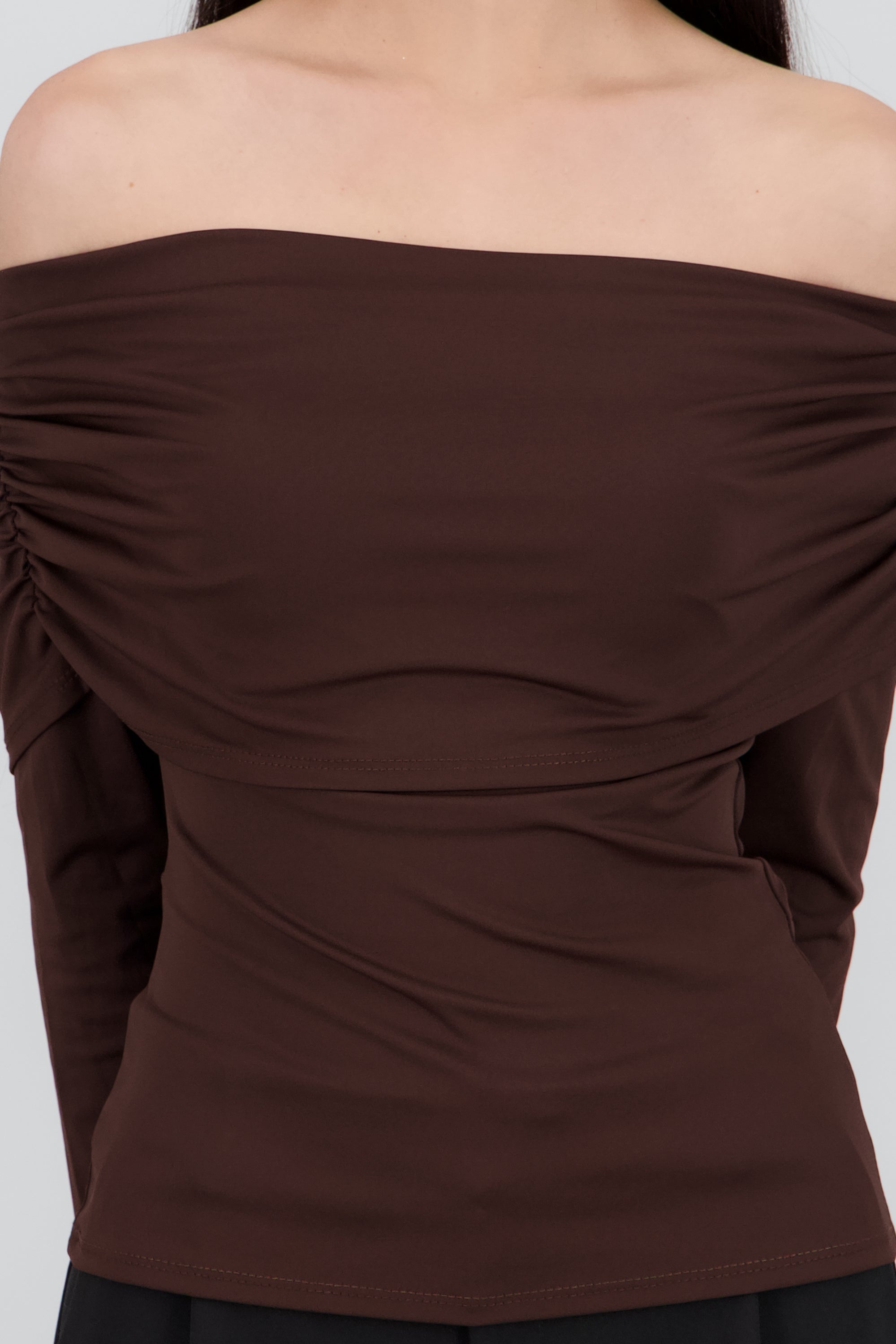 Top m/l doblez plisado Hypsters CHOCOLATE