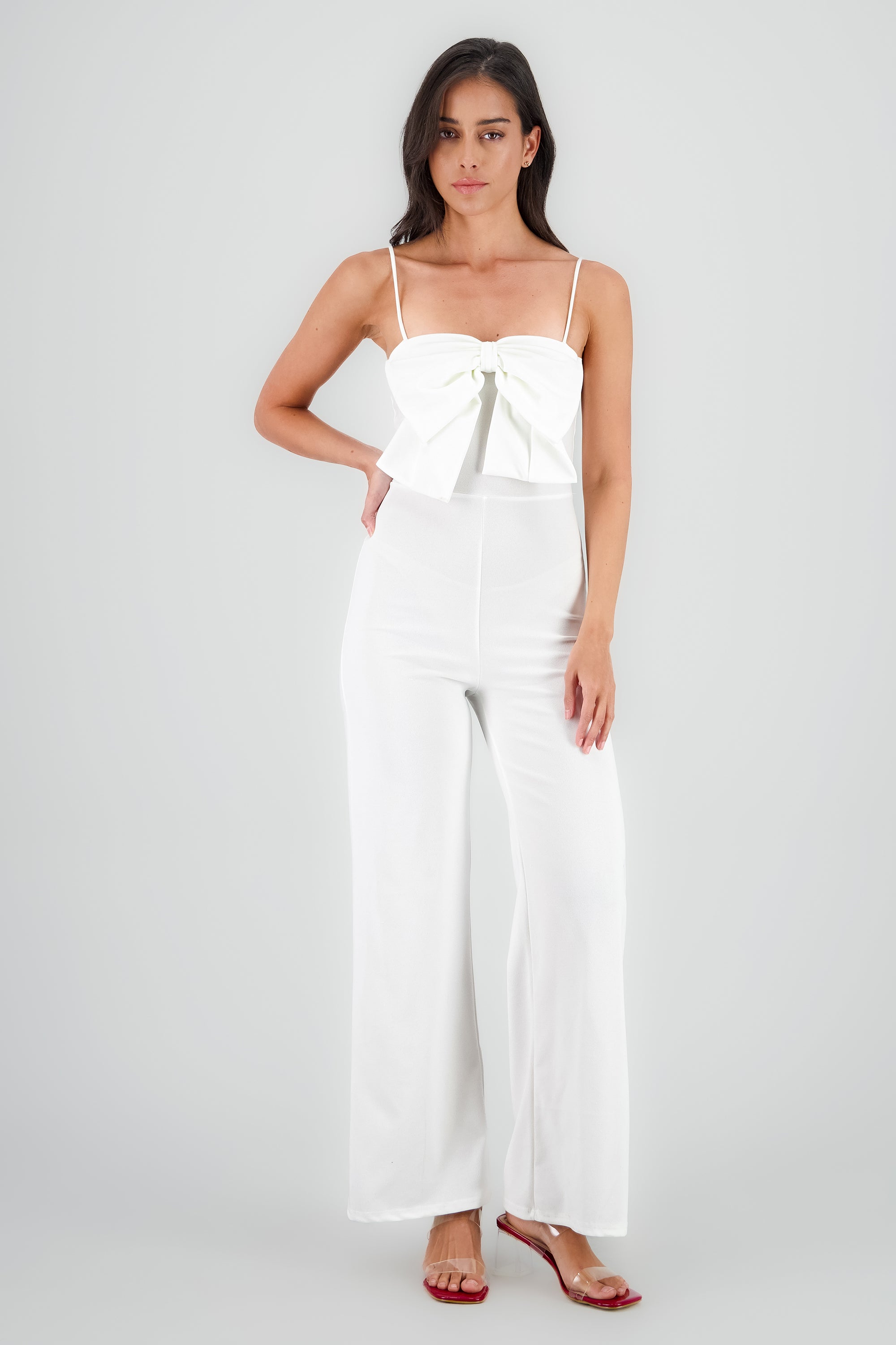 Jumpsuit con moño CREMA