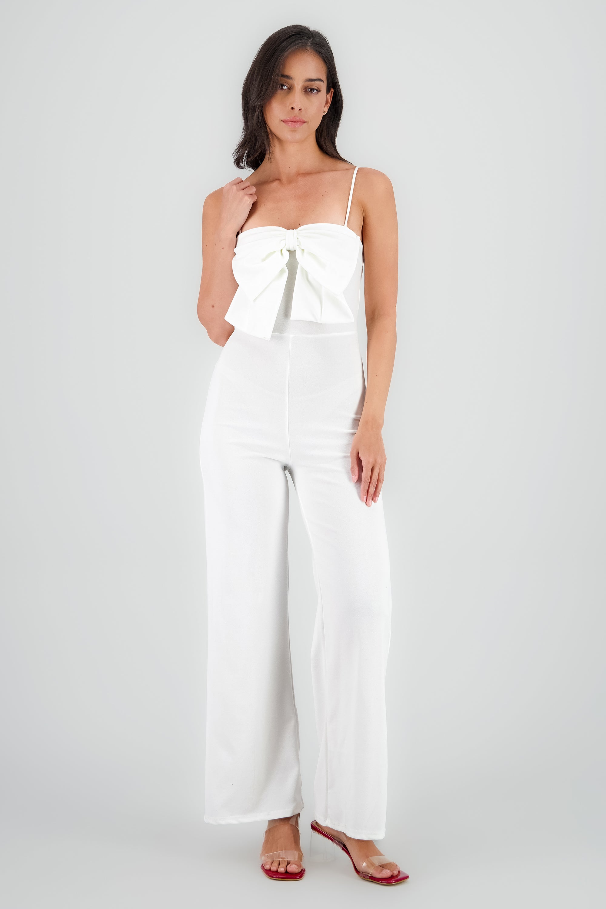 Jumpsuit con moño CREMA