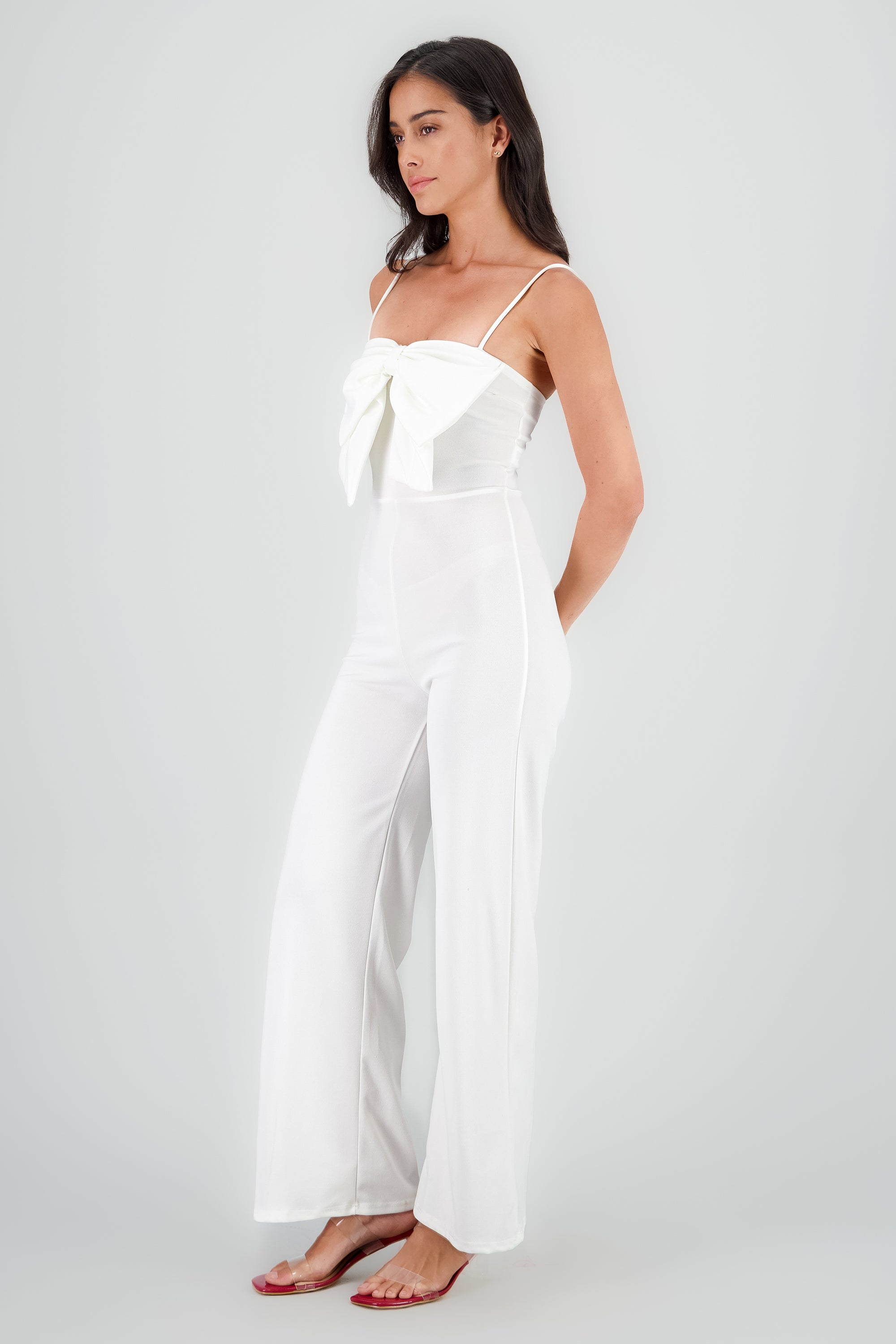 Jumpsuit con moño CREMA