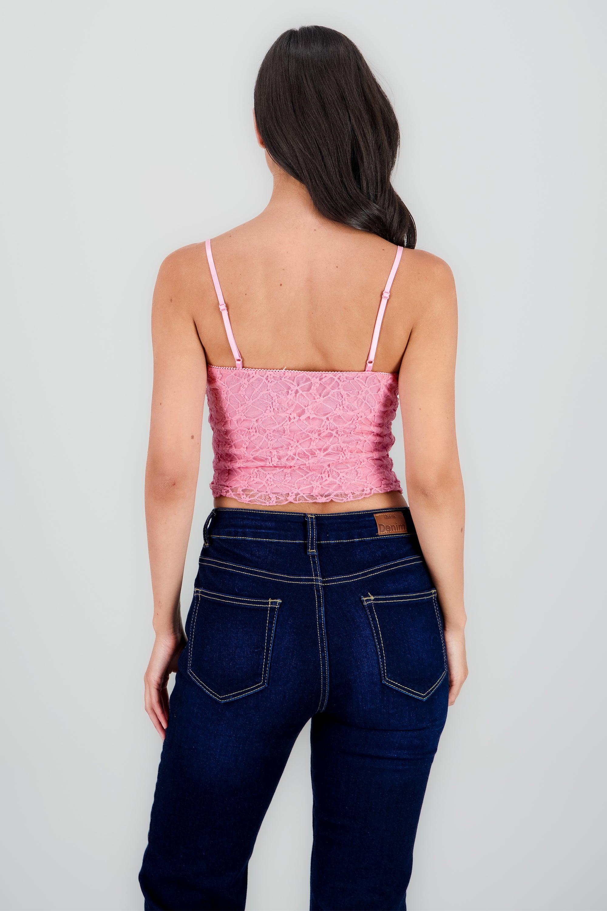 Top de encaje con detalle cuello v ROSA