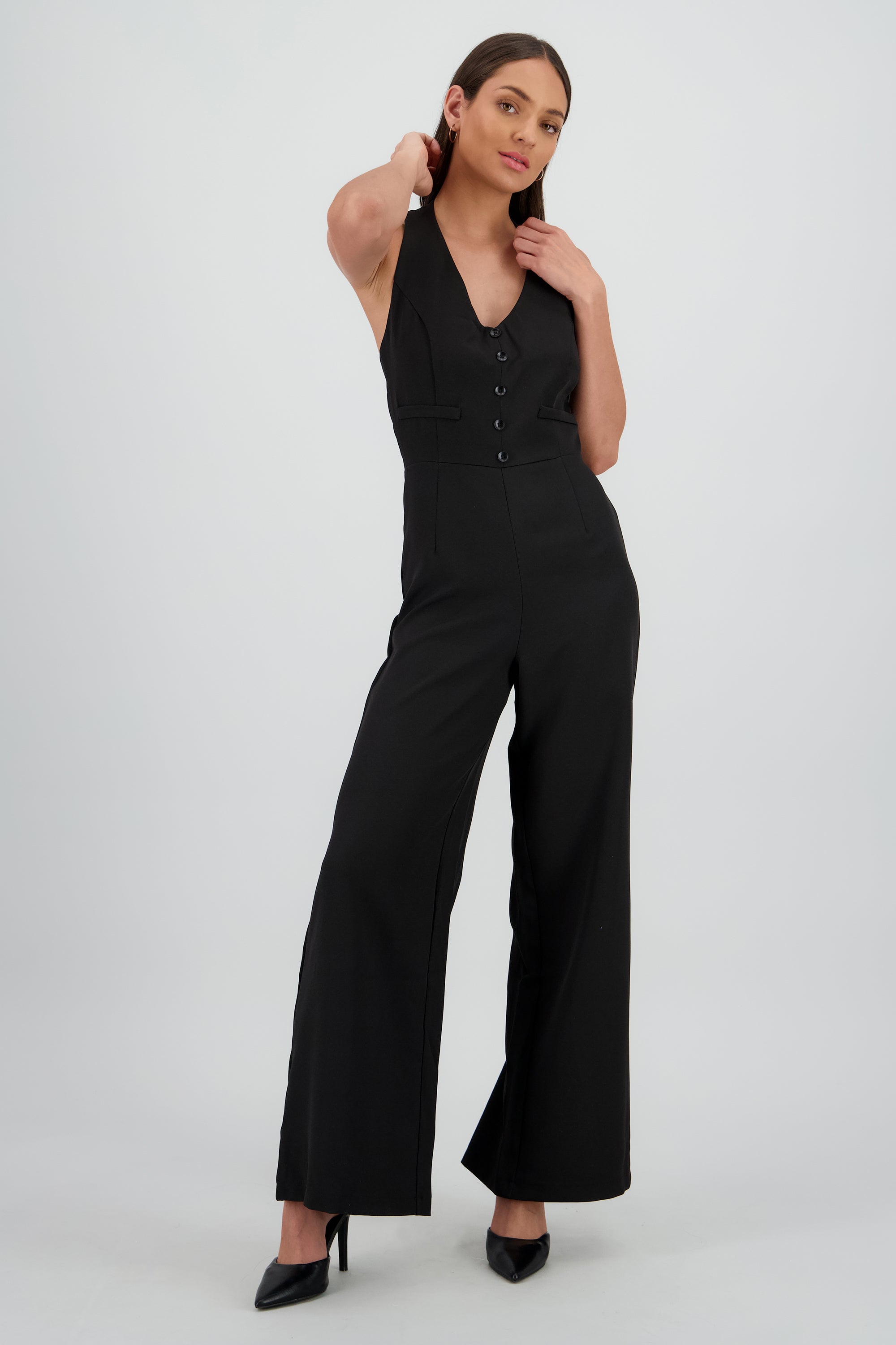 Jumpsuit halter sastre NEGRO