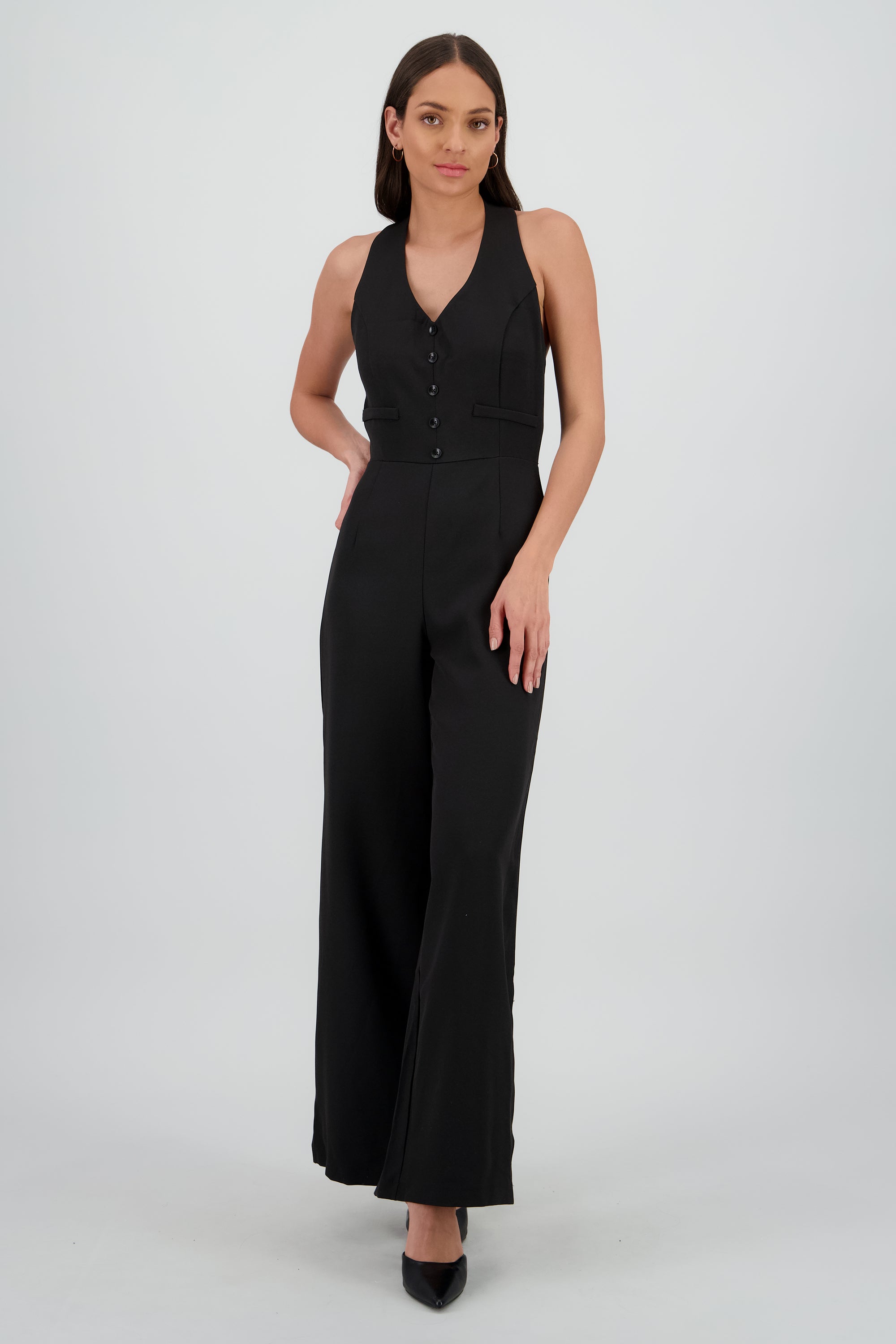 Jumpsuit halter sastre NEGRO