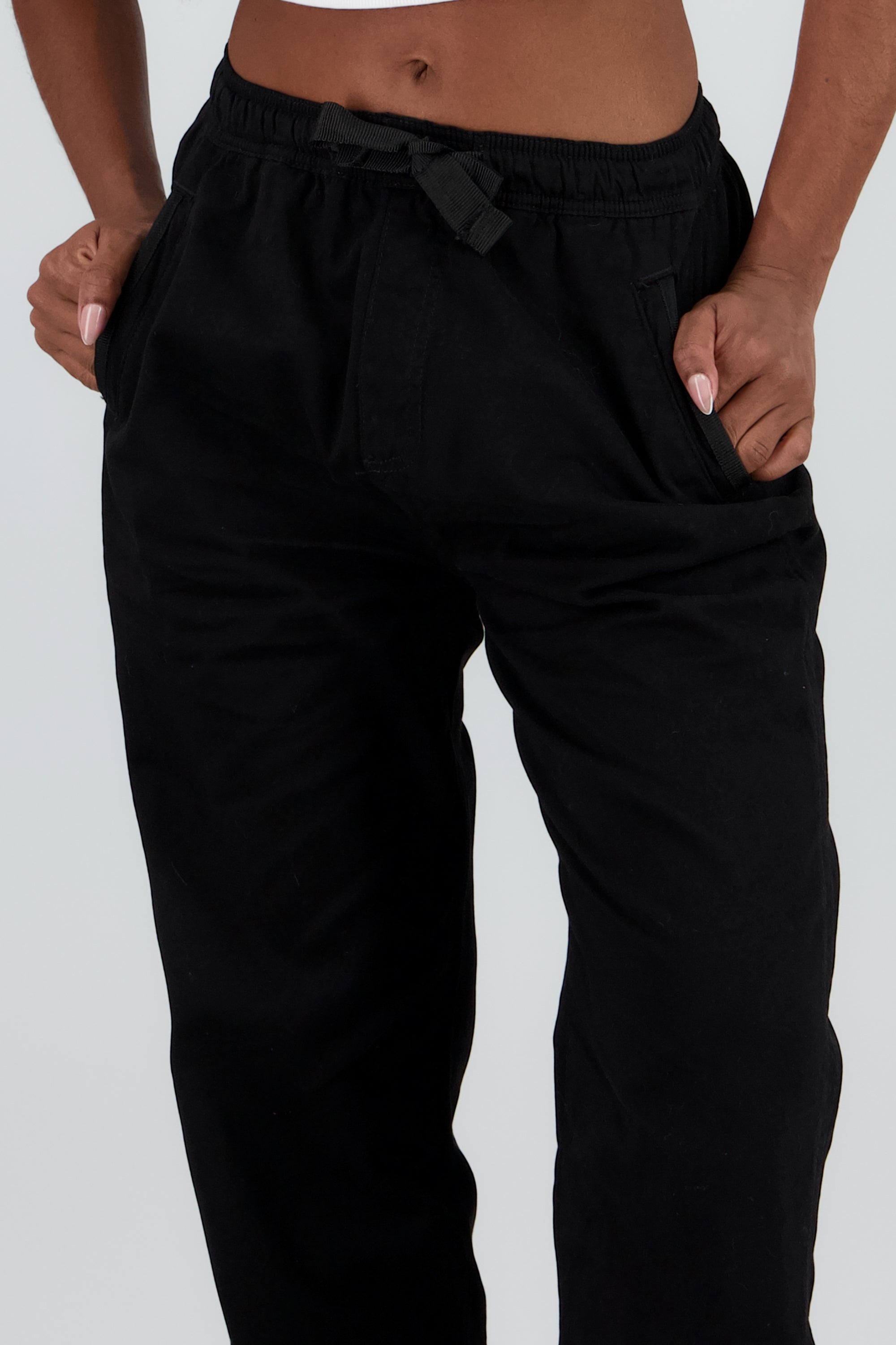 Jeans jogger cinto NEGRO