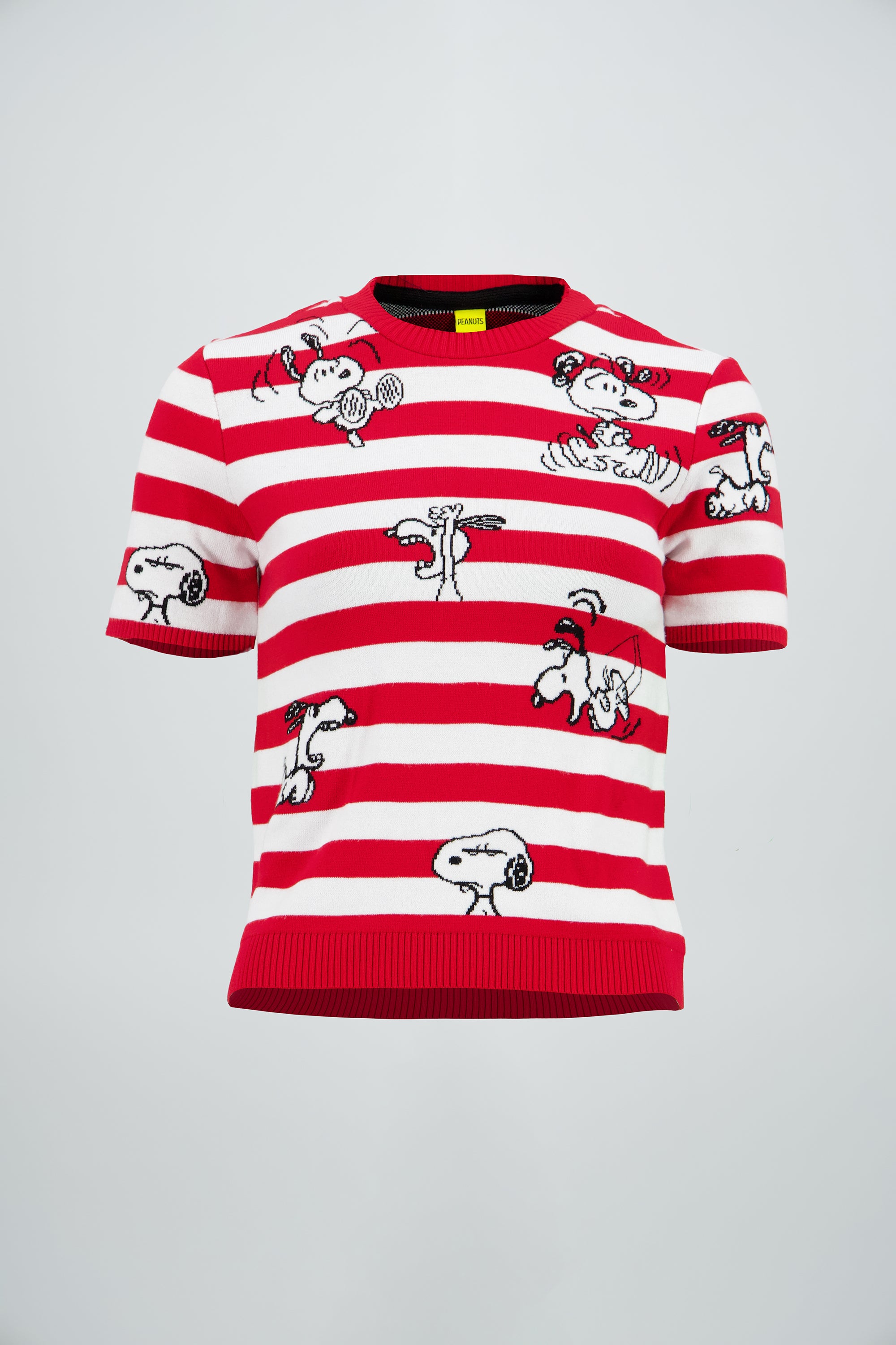 Top tejido rayas Snoopy ROJO COMBO