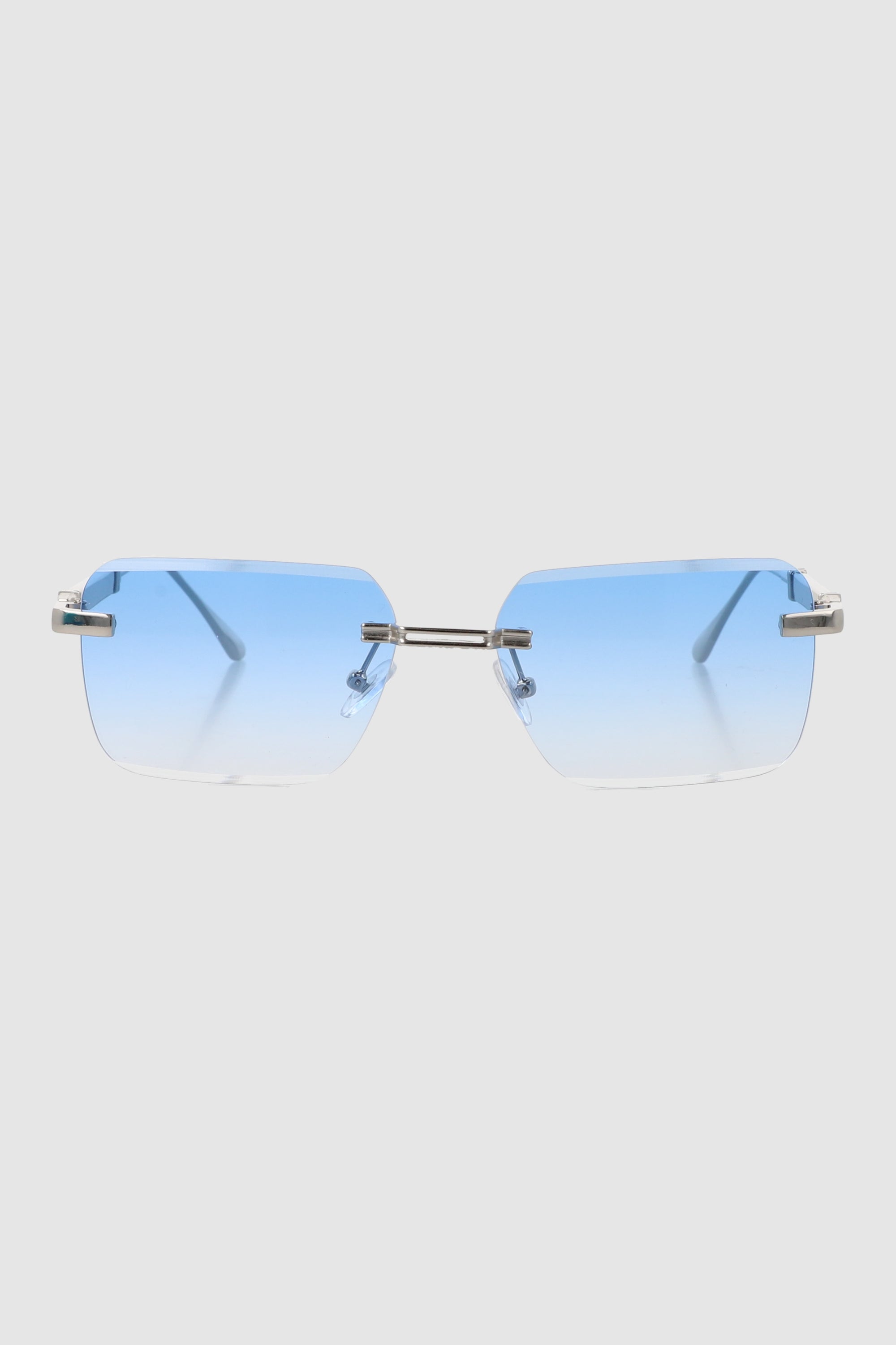 Lentes rectangulo rimless metal PLATA