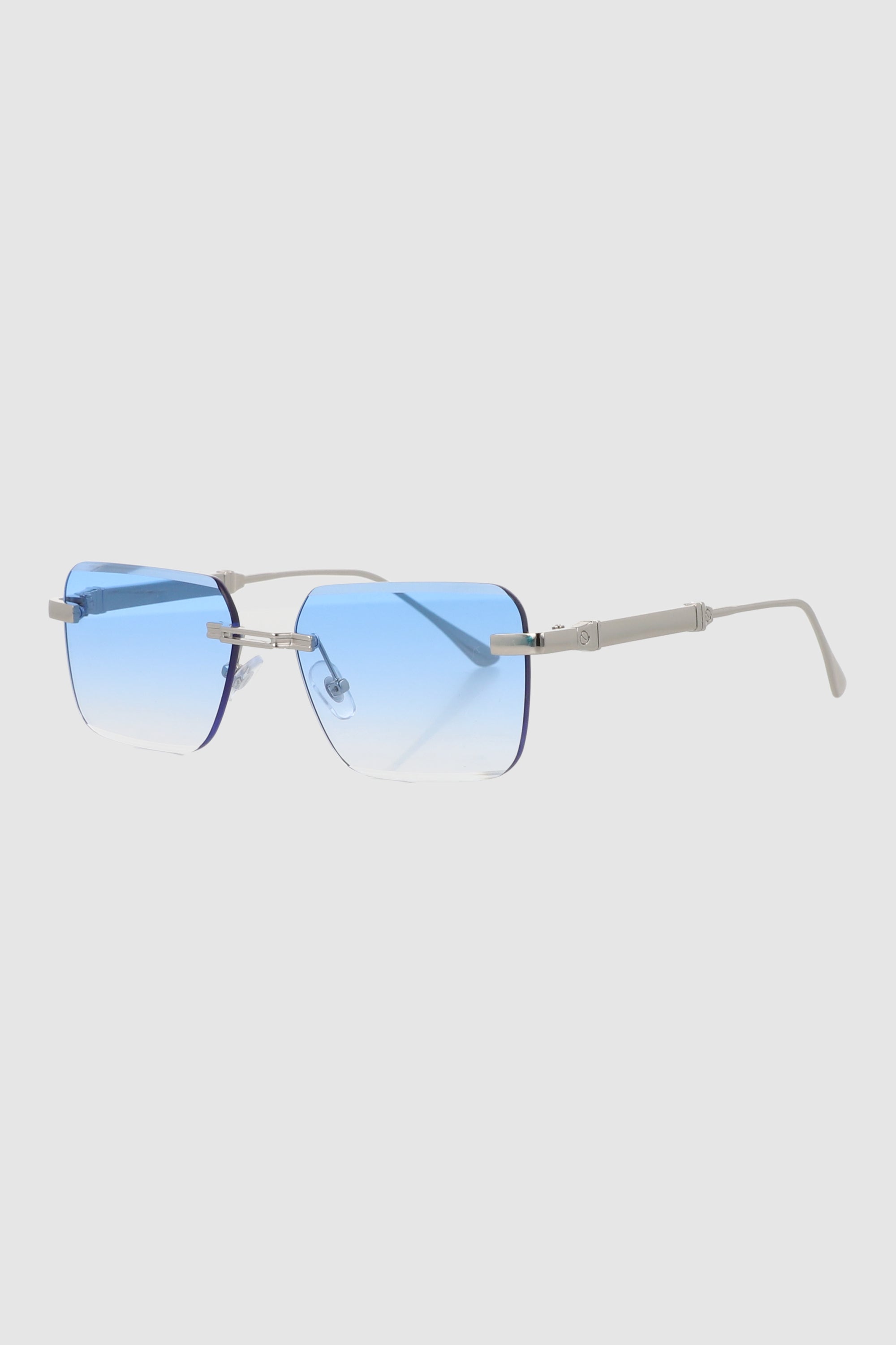 Lentes rectangulo rimless metal PLATA