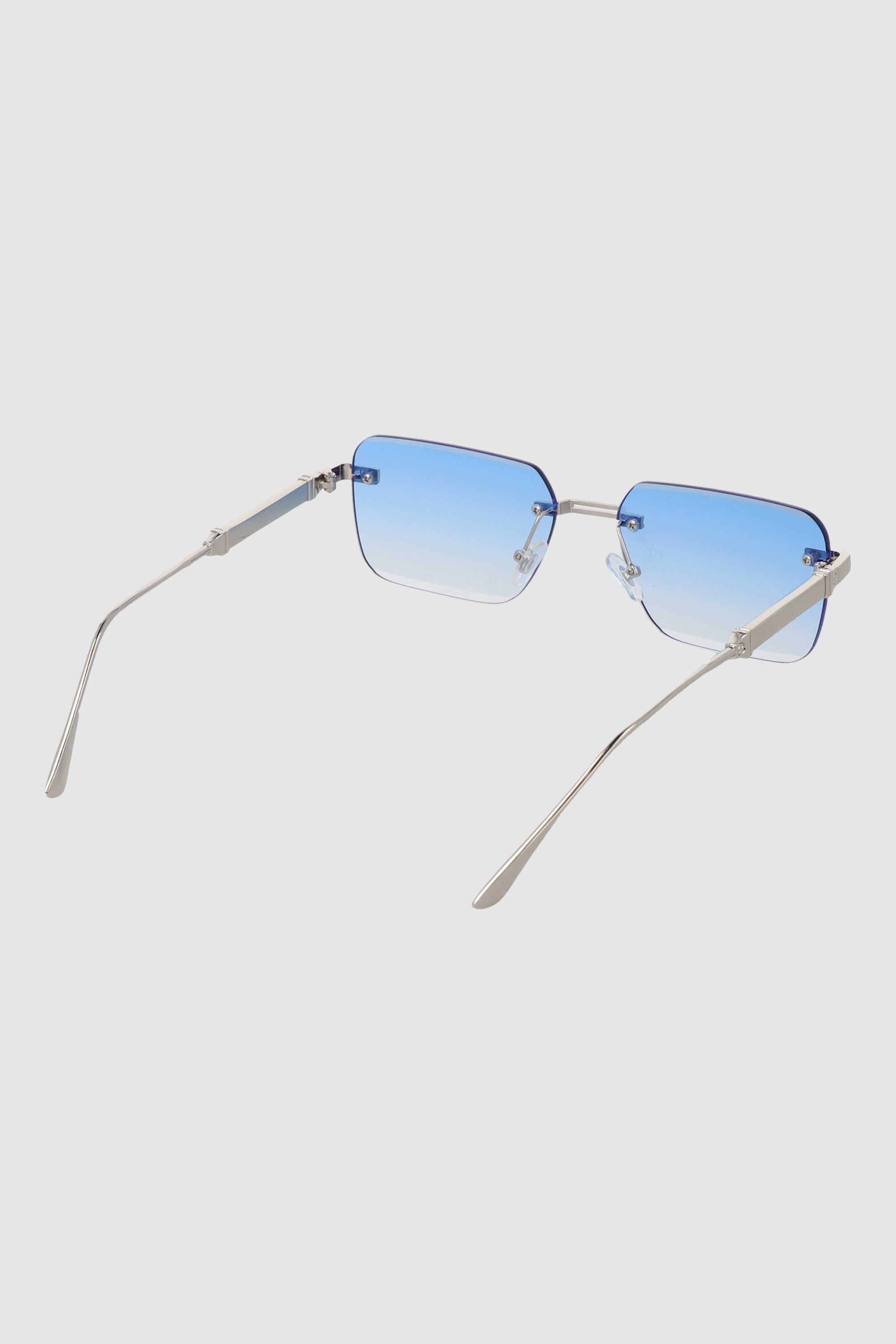 Lentes rectangulo rimless metal PLATA