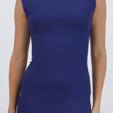 Vestido rib manga corta con abertura