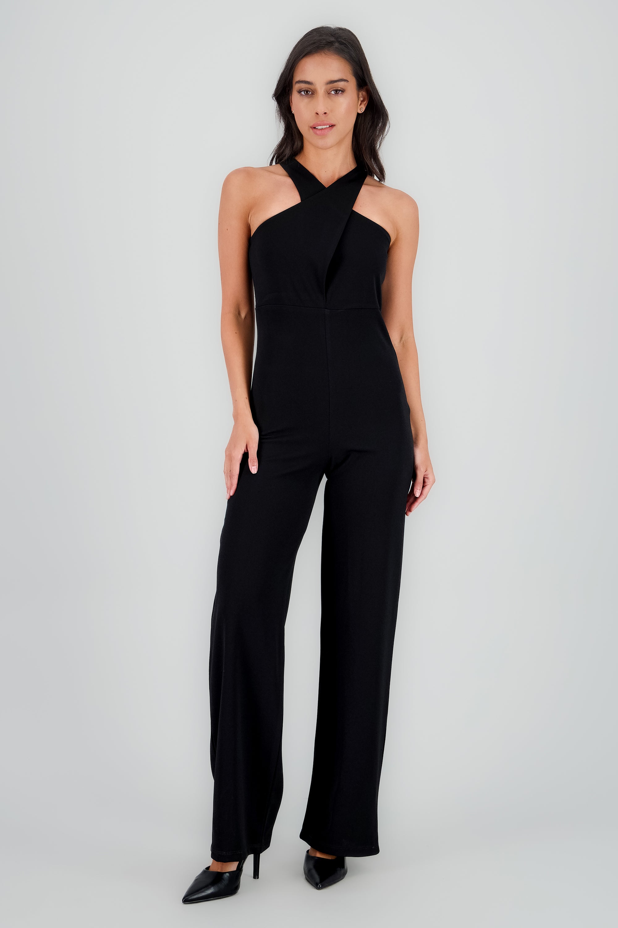 Jumpsuit sin mangas cuello redondo NEGRO