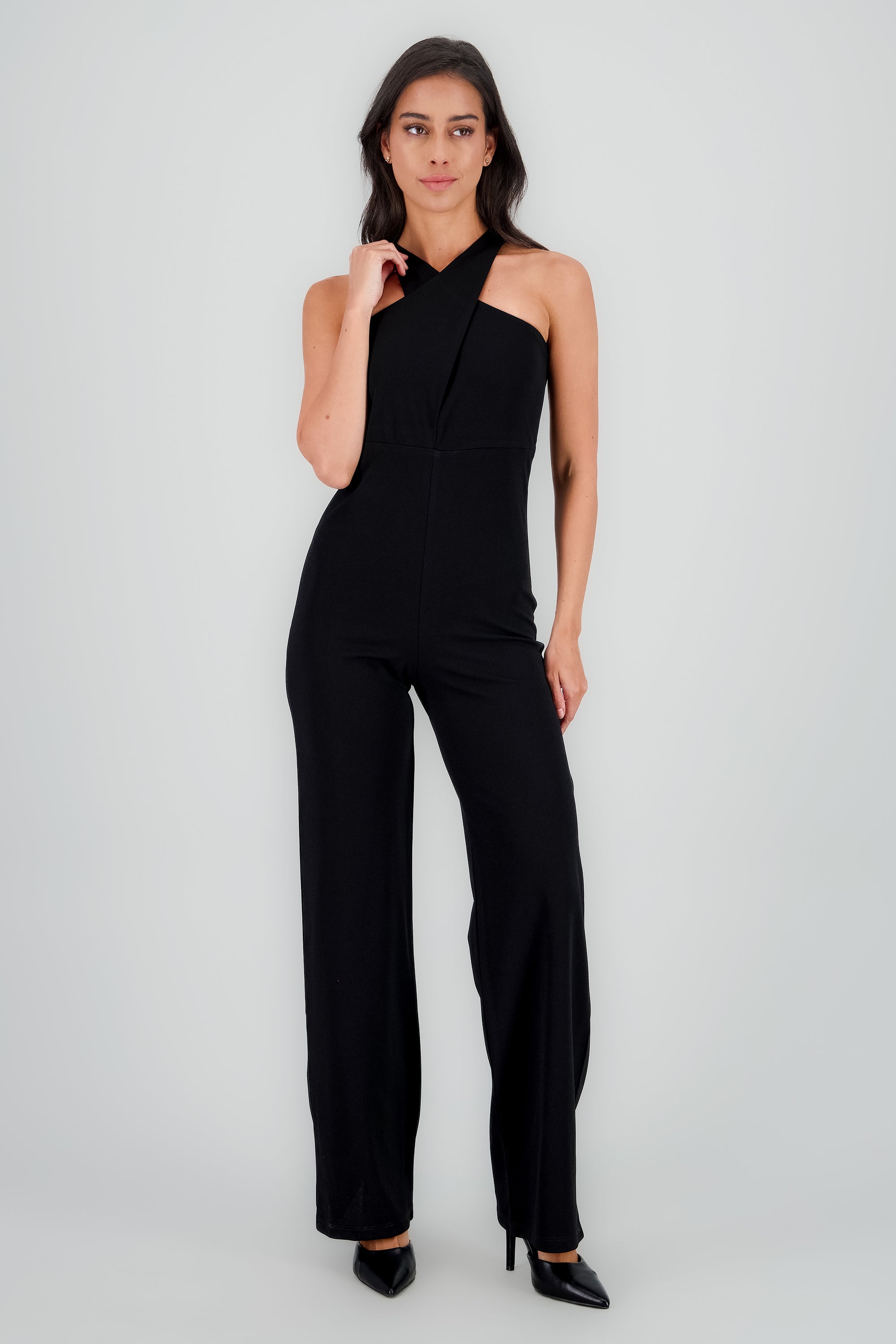 Jumpsuit sin mangas cuello redondo NEGRO