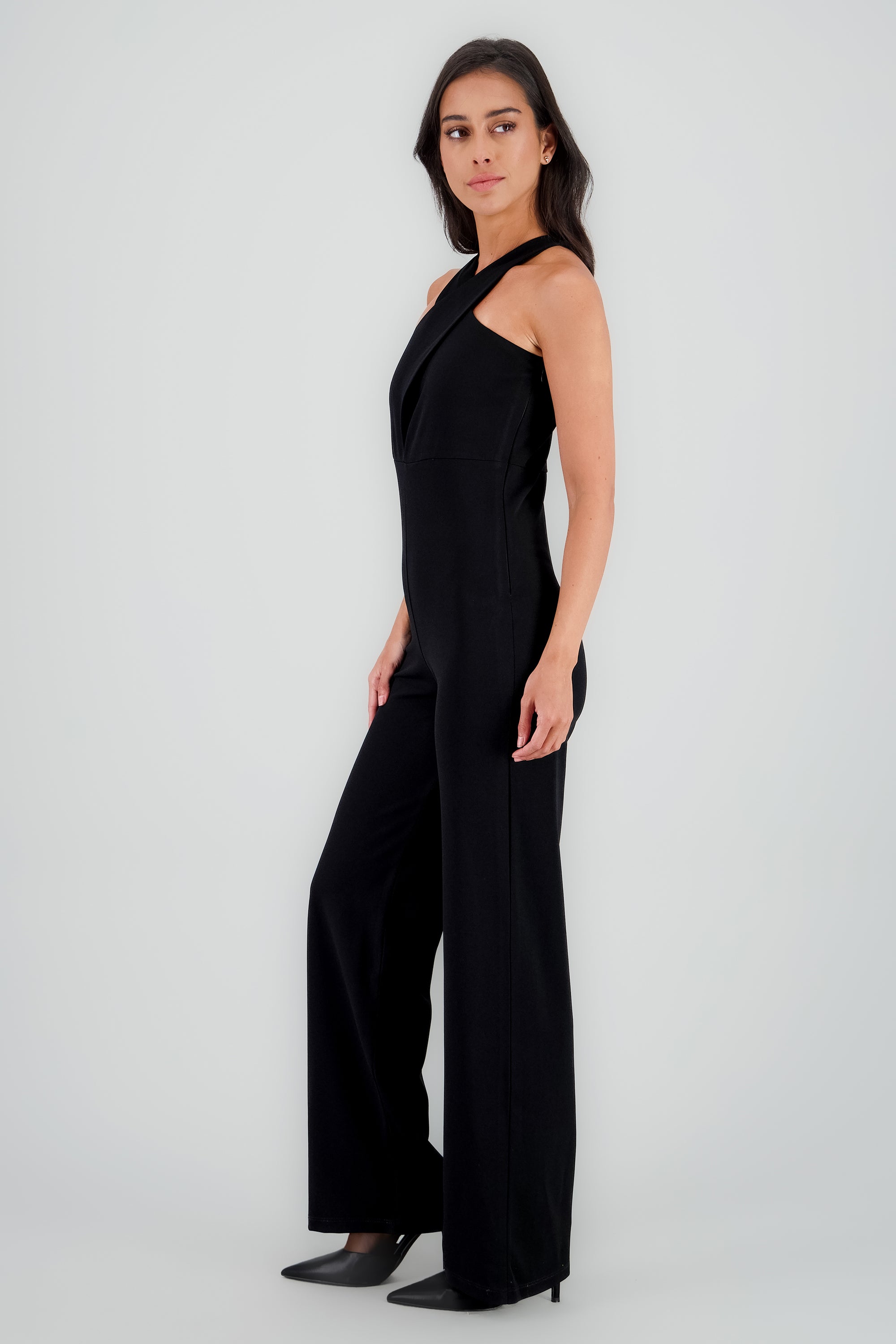 Jumpsuit sin mangas cuello redondo NEGRO