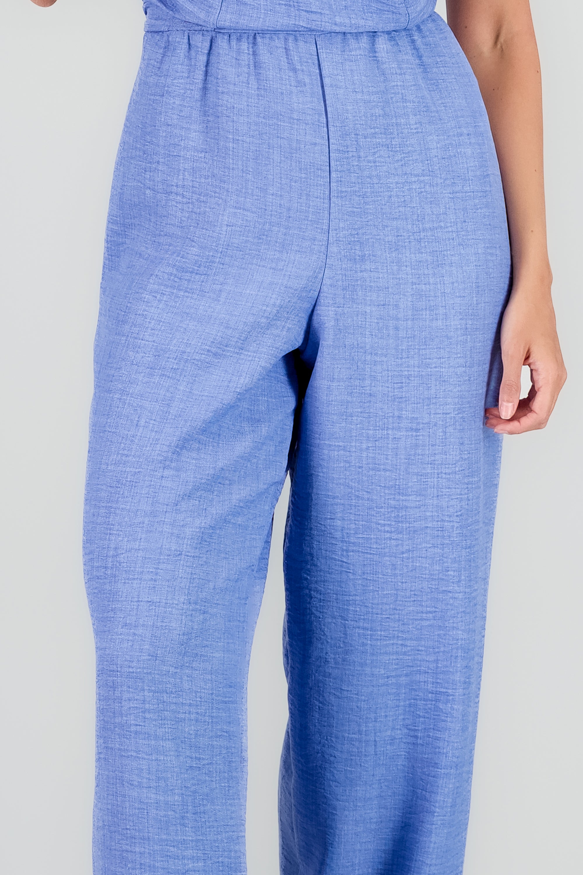 Jumpsuit strapples drapeado ligero AZUL CIELO