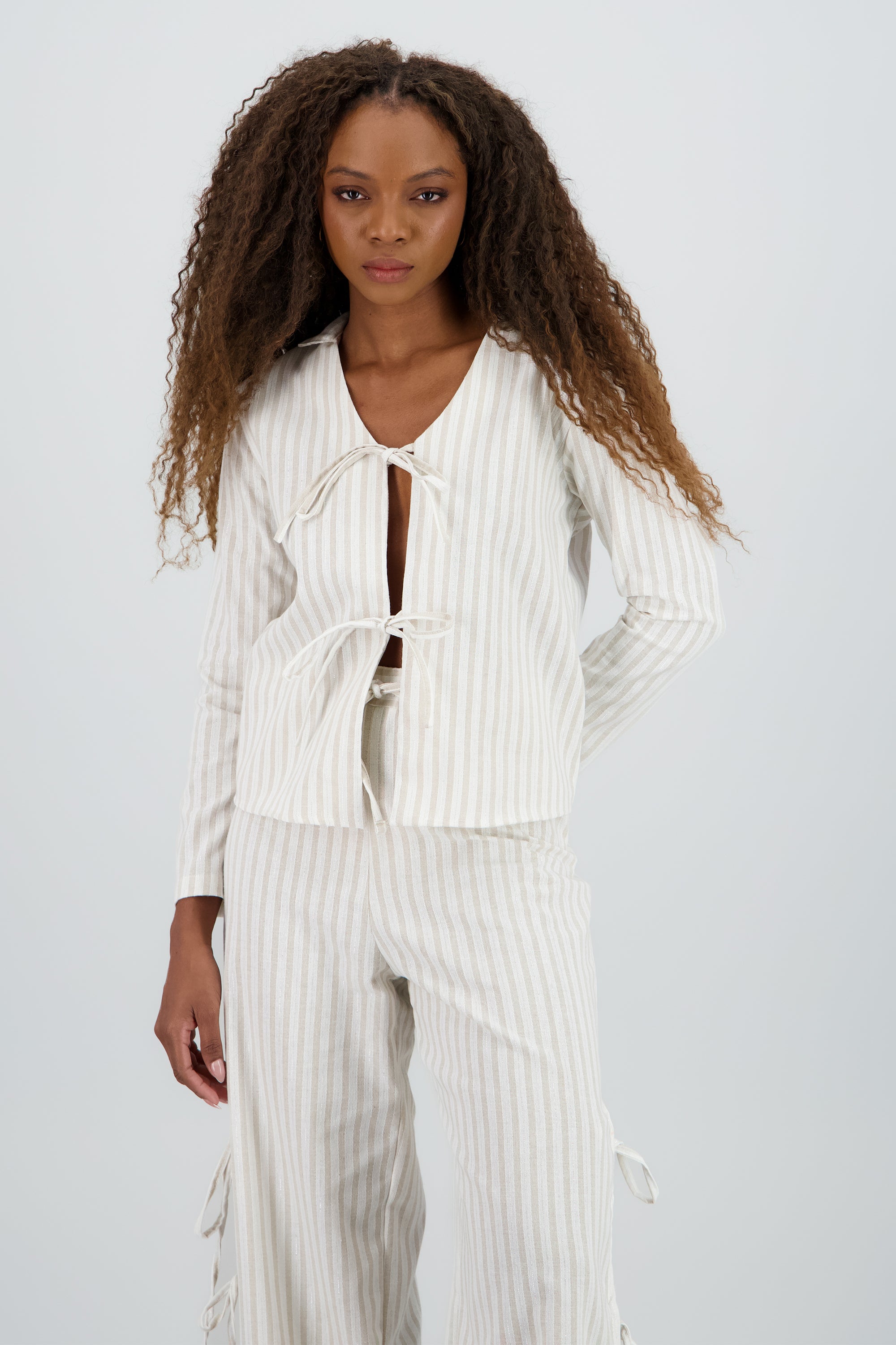 Camisa rayas detalle liston