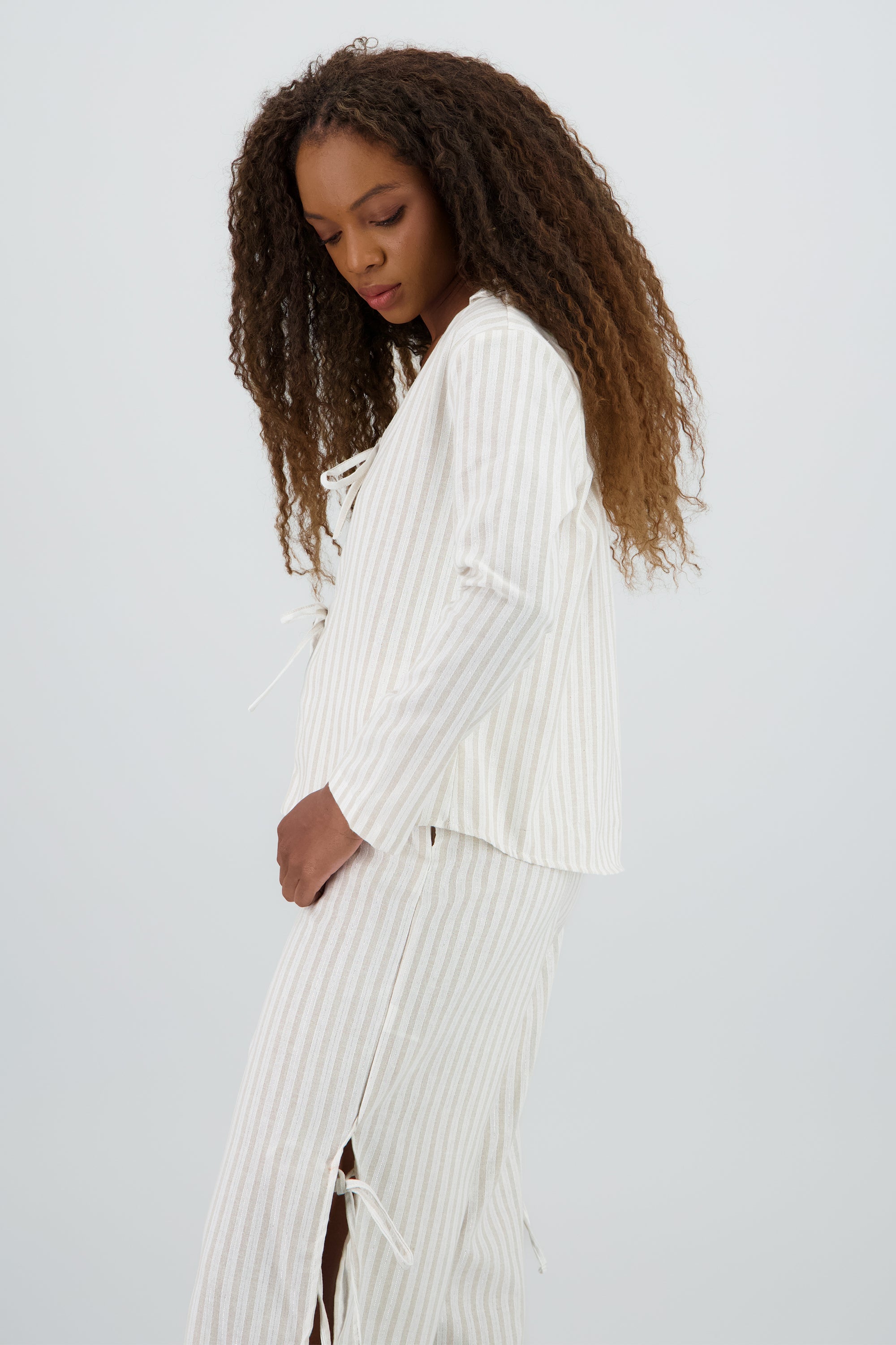 Camisa rayas detalle liston