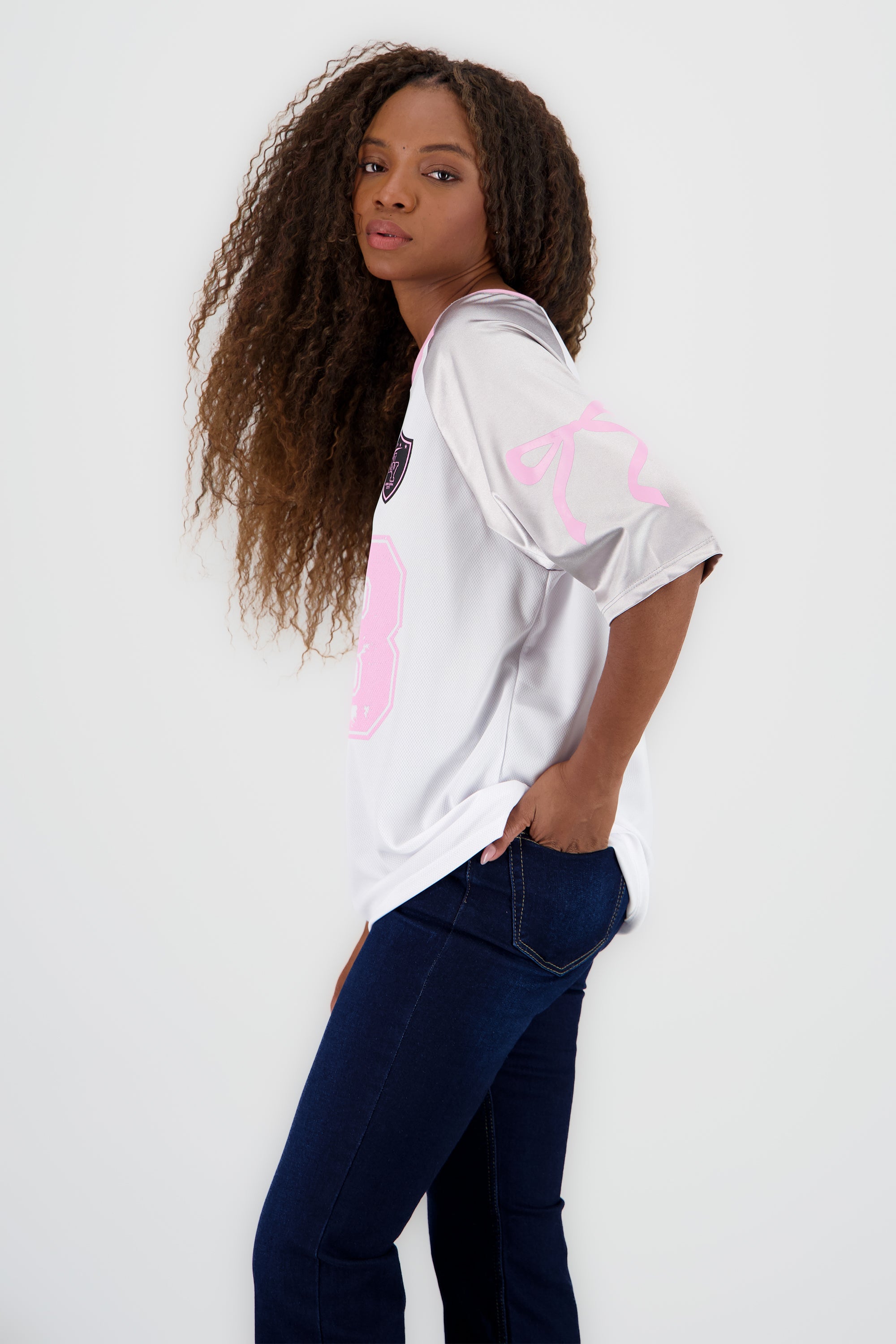 Playera deportiva contraste mangas BLANCO