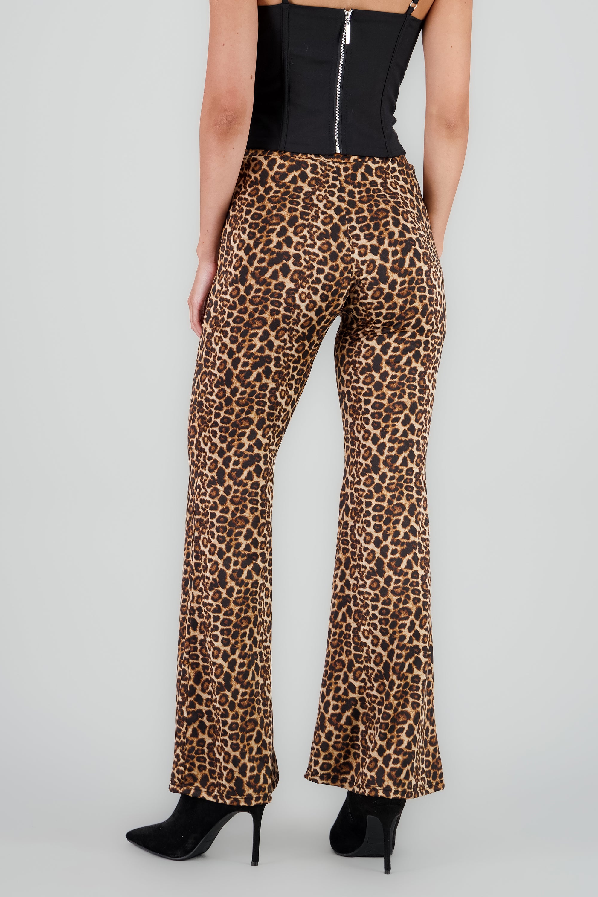 Pantalon flare animal print CAFE COMBO