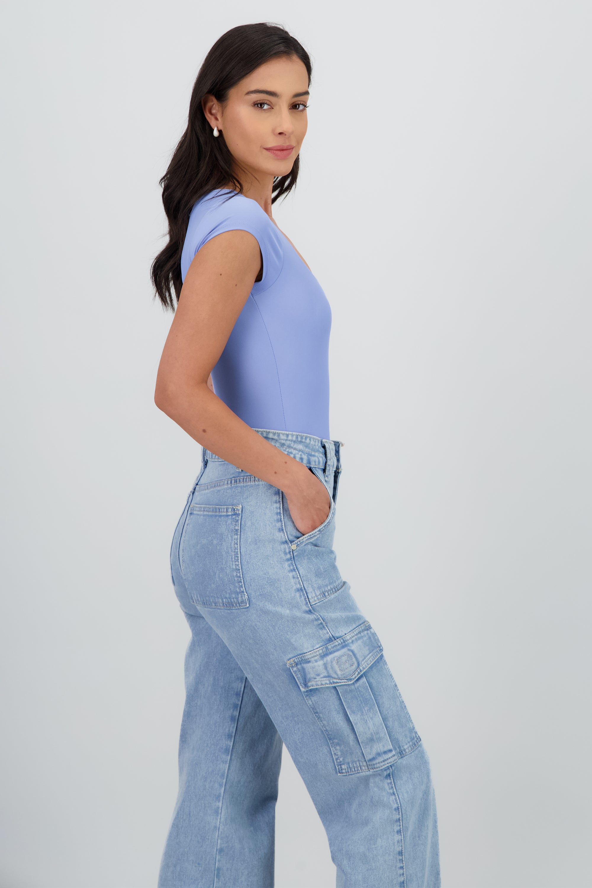 Body Escote Cuadrado AZUL CIELO