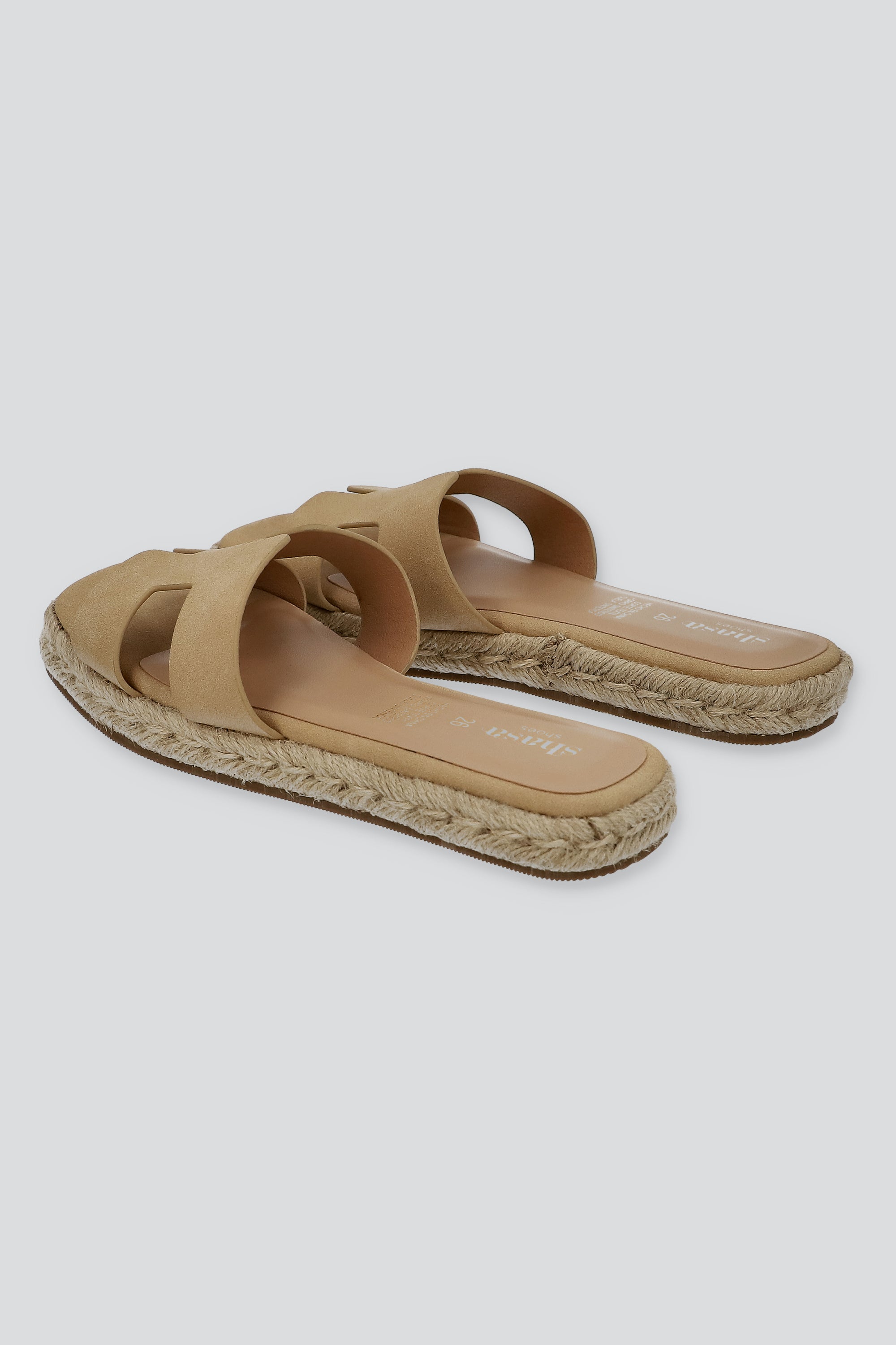 Sandalia greca plataforma yute BEIGE