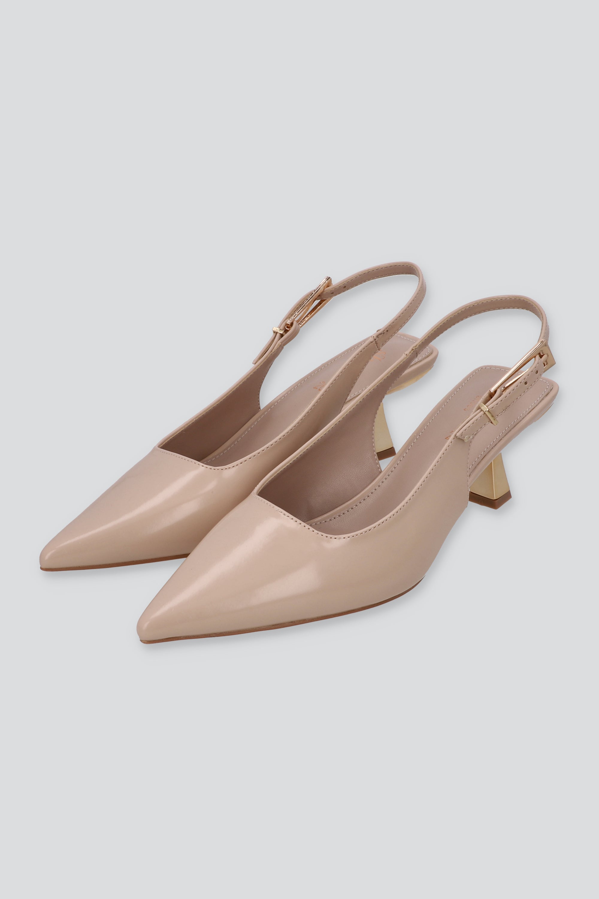 TACON POINTY CROMADO DORADO NUDE