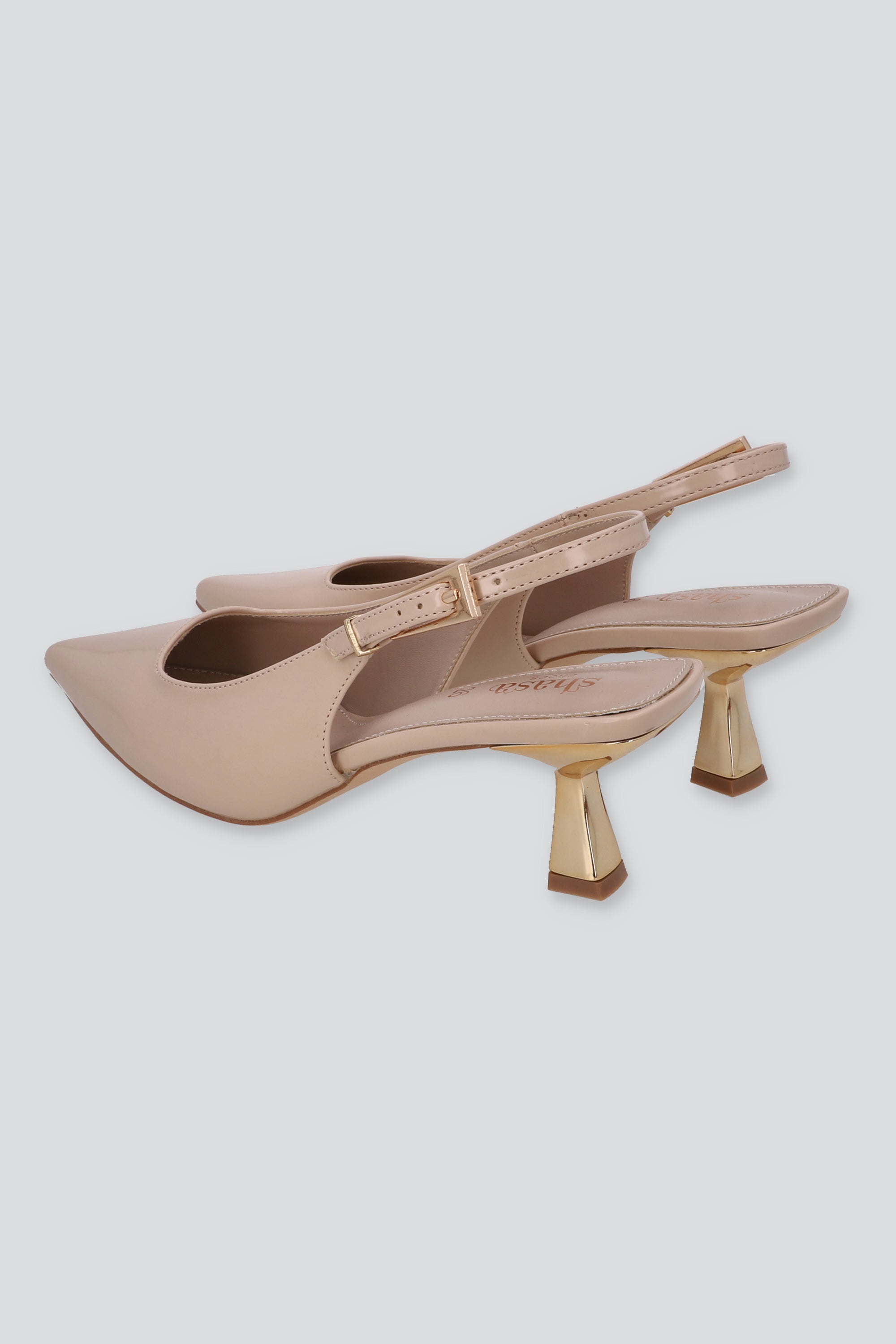 TACON POINTY CROMADO DORADO NUDE