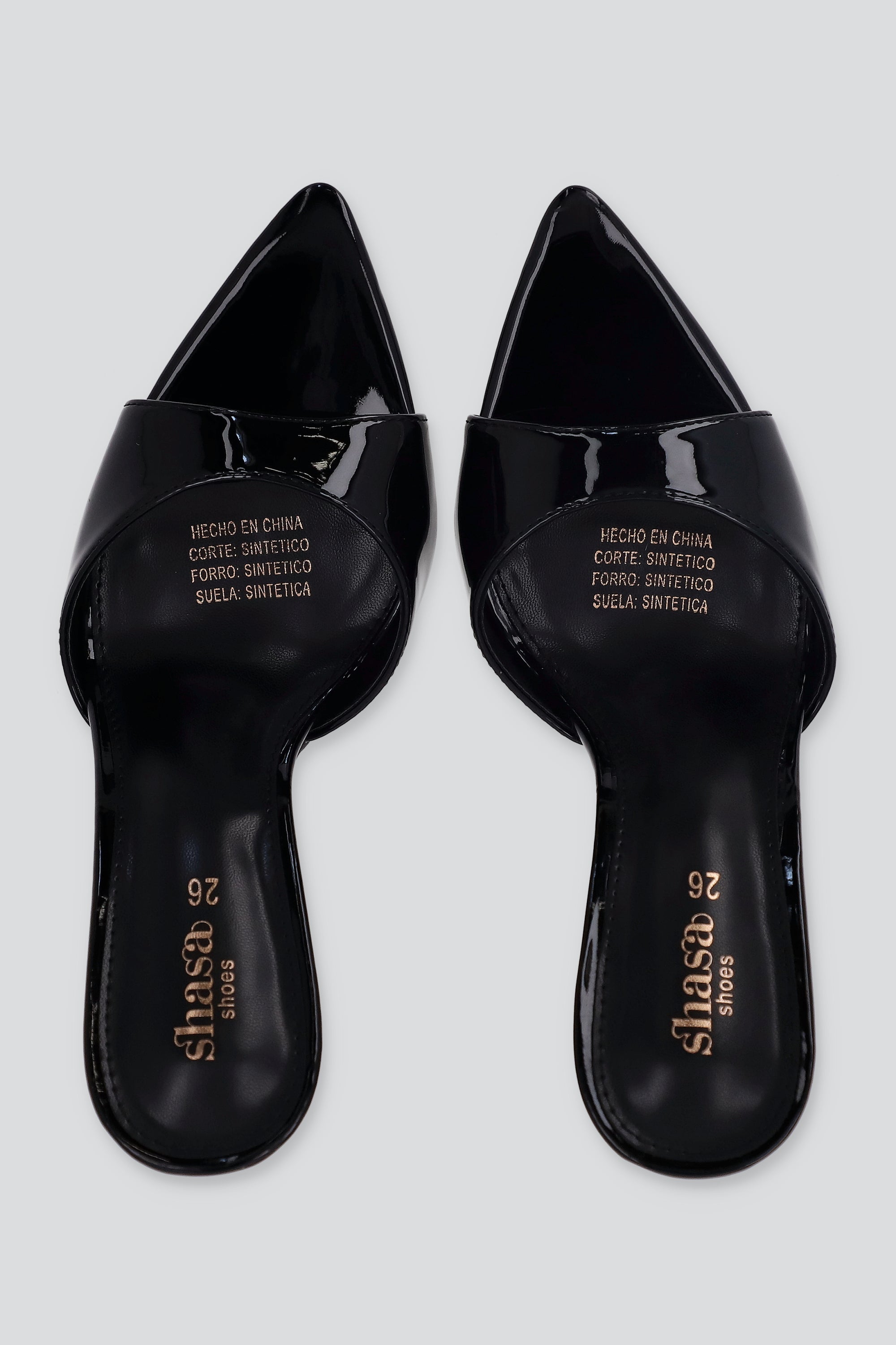 TACON POINTY PEEP TOE NEGRO