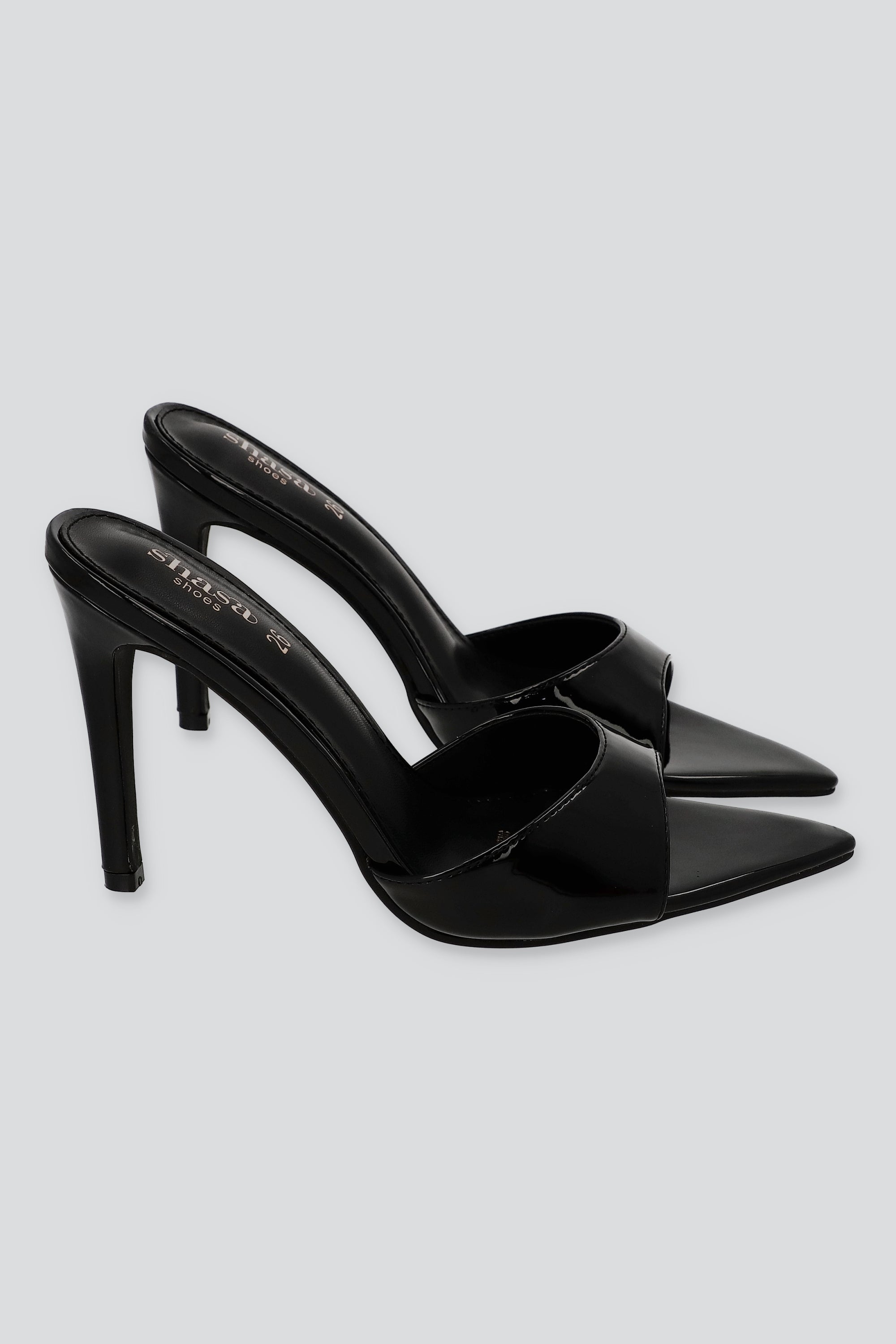 TACON POINTY PEEP TOE NEGRO