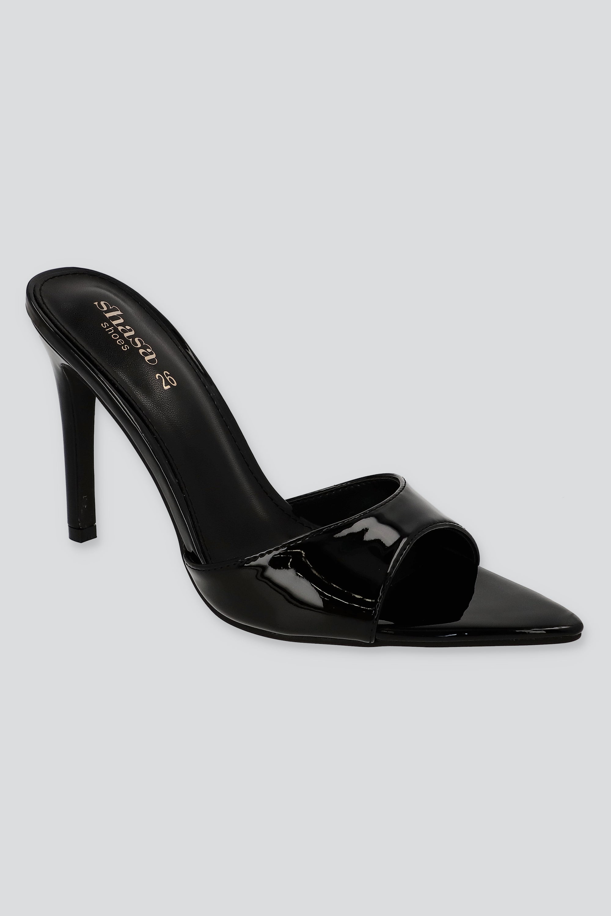TACON POINTY PEEP TOE NEGRO