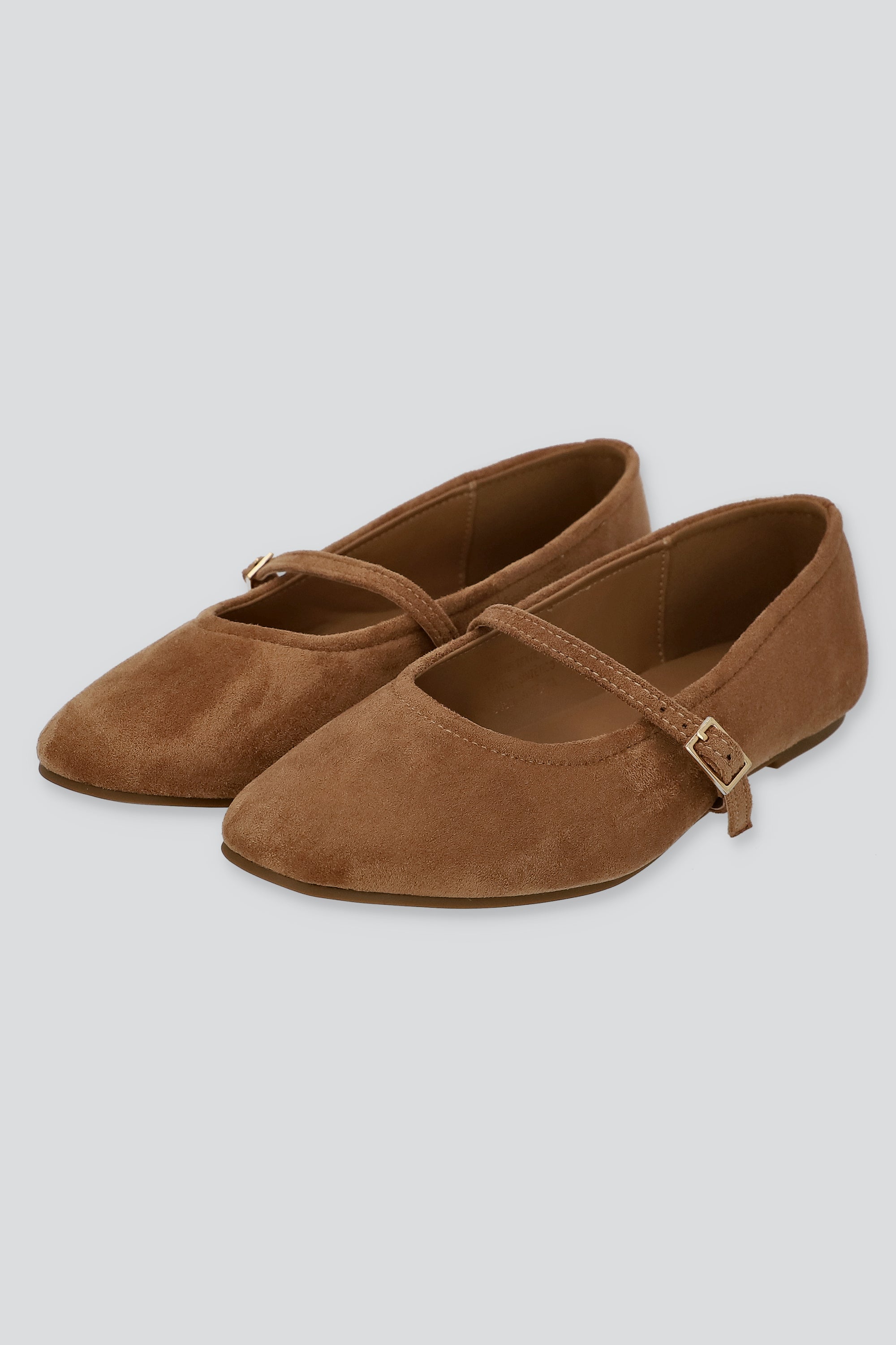 Flats mary jane suaves gamucina sencillos CAMELLO