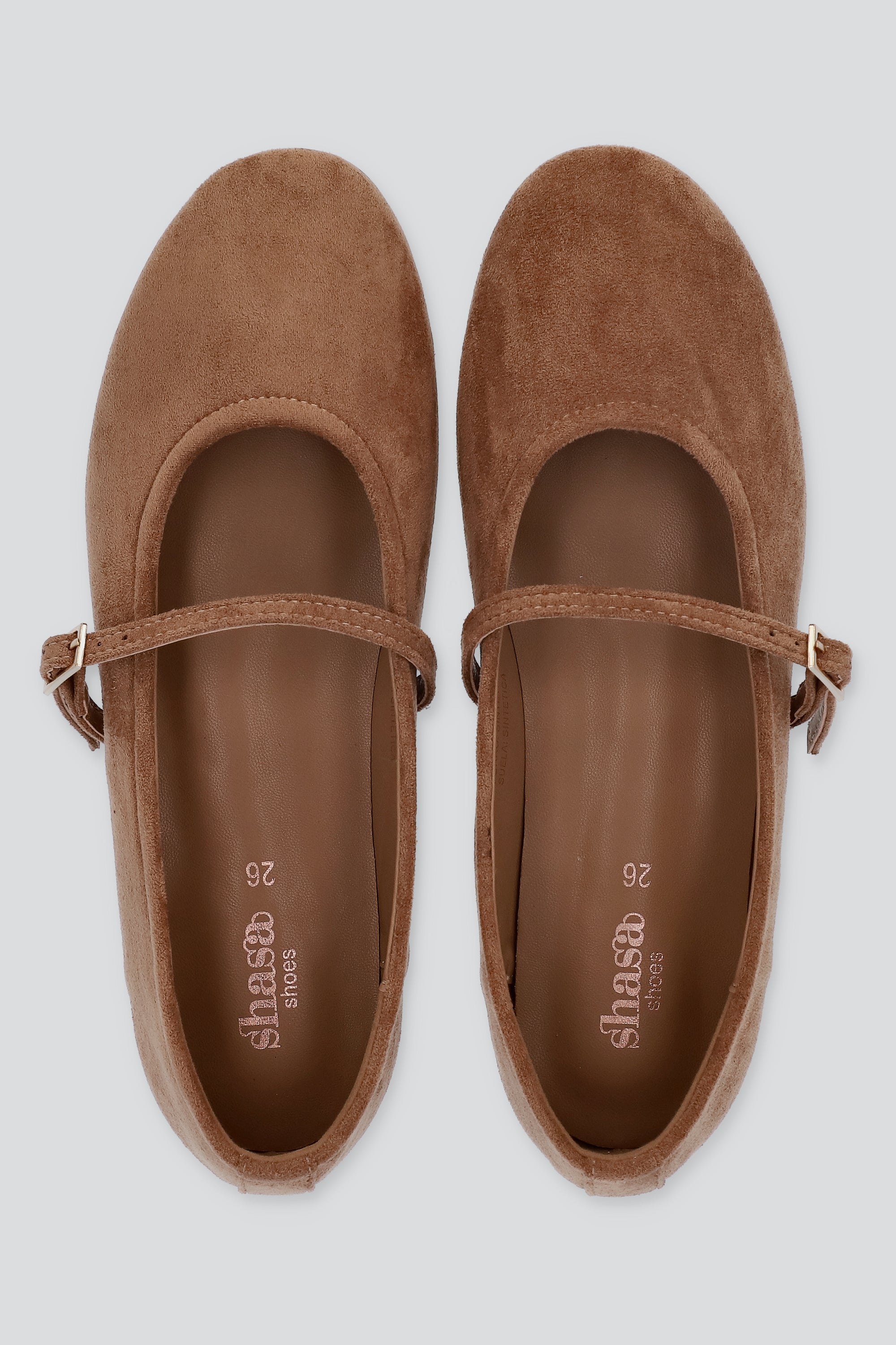 Flats mary jane suaves gamucina sencillos CAMELLO