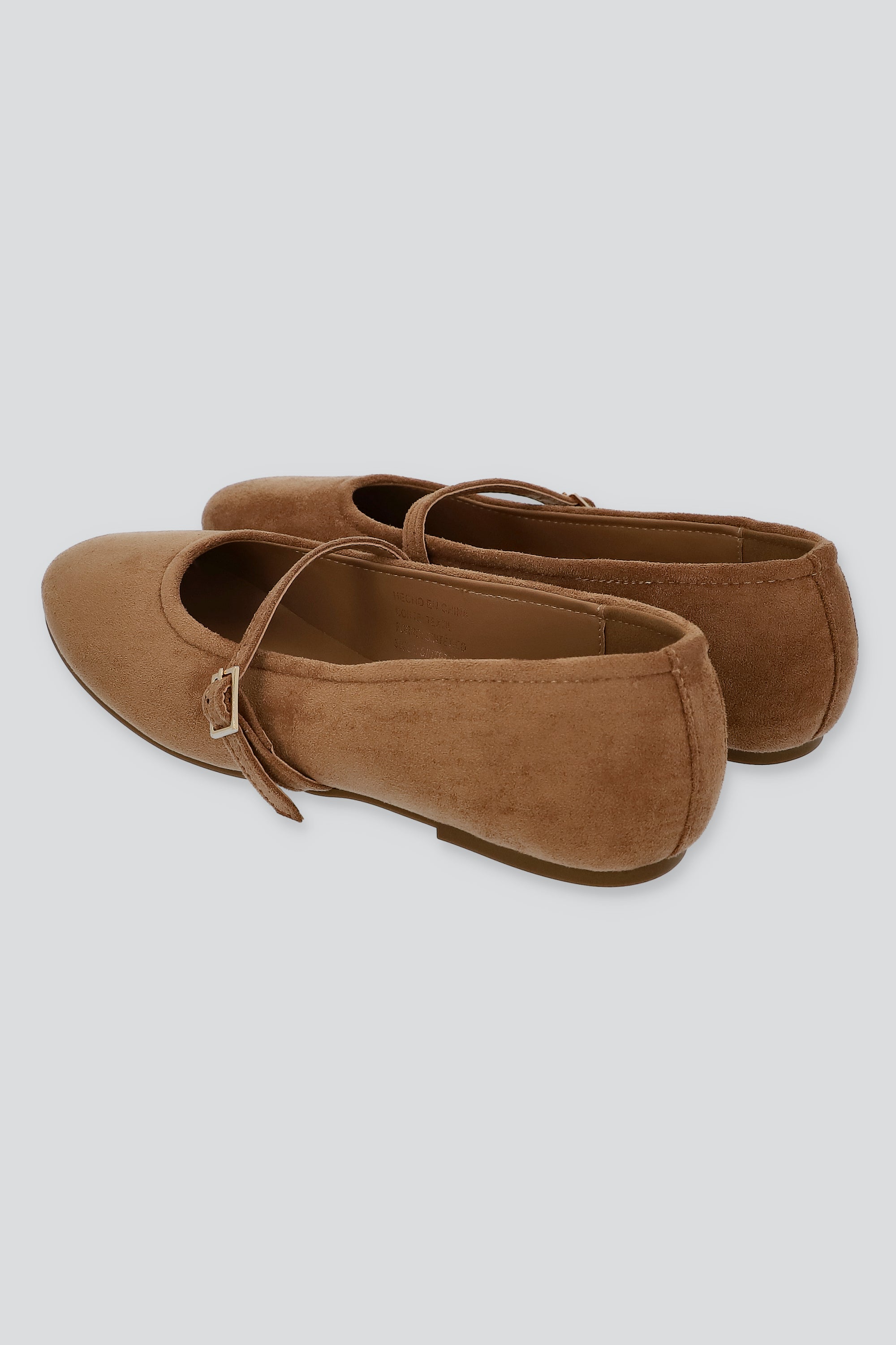 Flats mary jane suaves gamucina sencillos CAMELLO