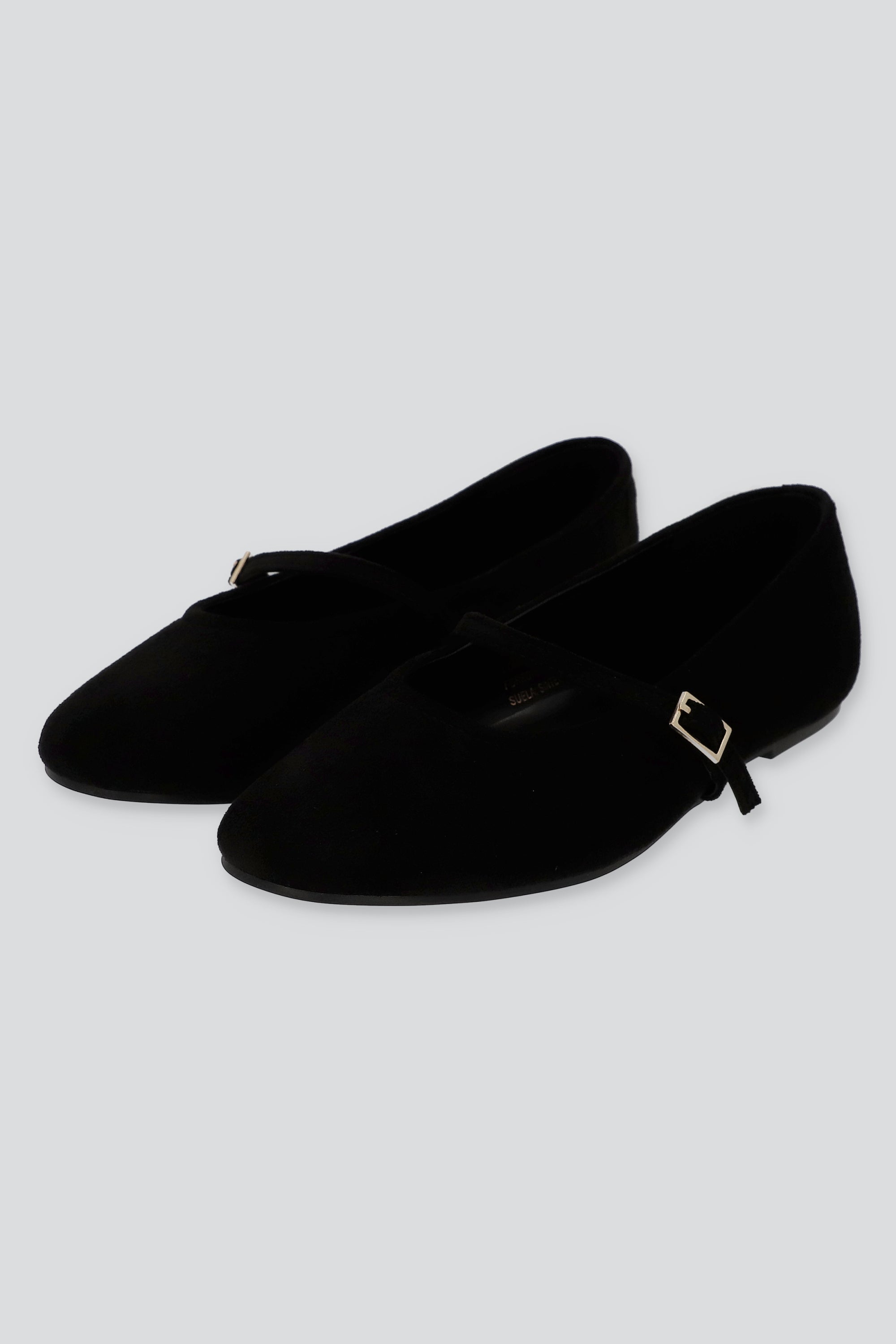 Flats mary jane suaves gamucina sencillos NEGRO