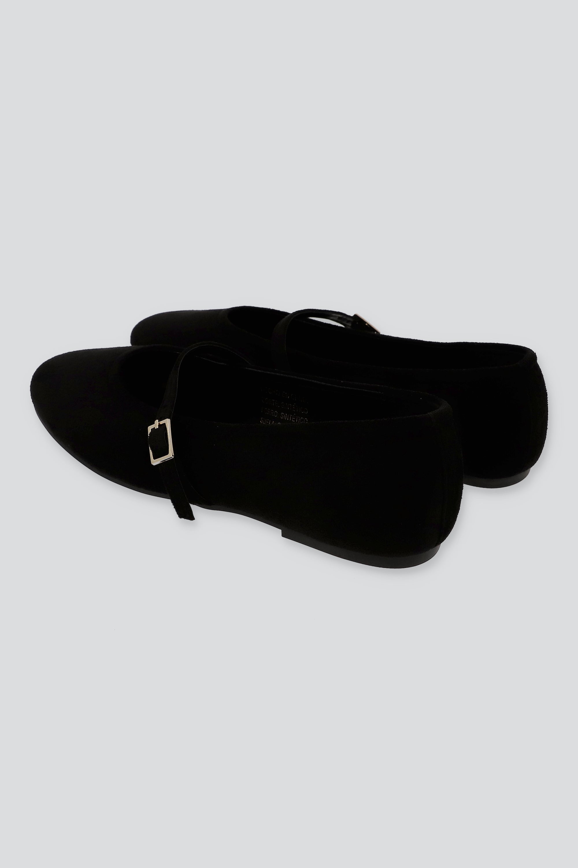 Flats mary jane suaves gamucina sencillos NEGRO