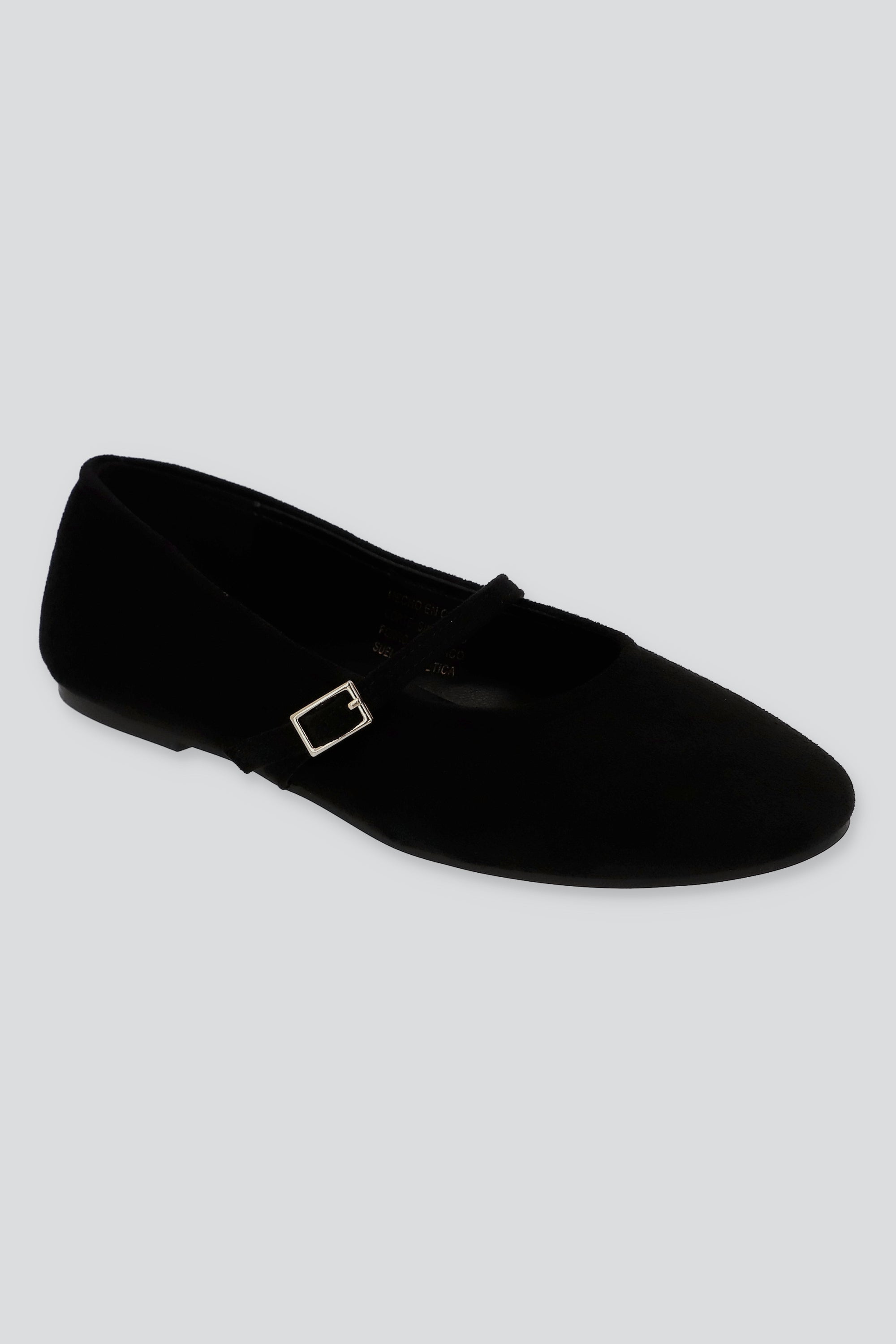 Flats mary jane suaves gamucina sencillos NEGRO
