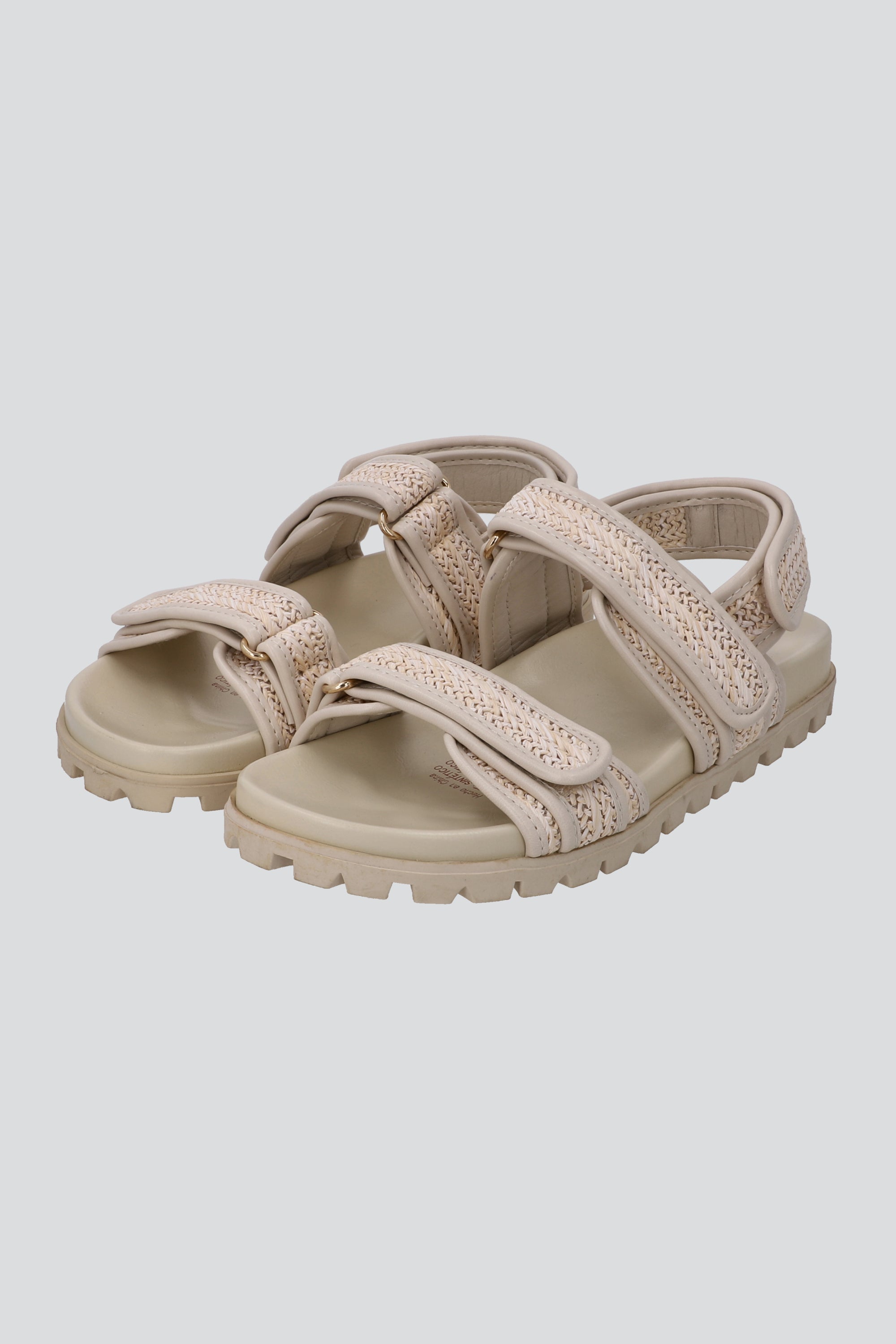 Sandalia tracksole tiras yute NUDE